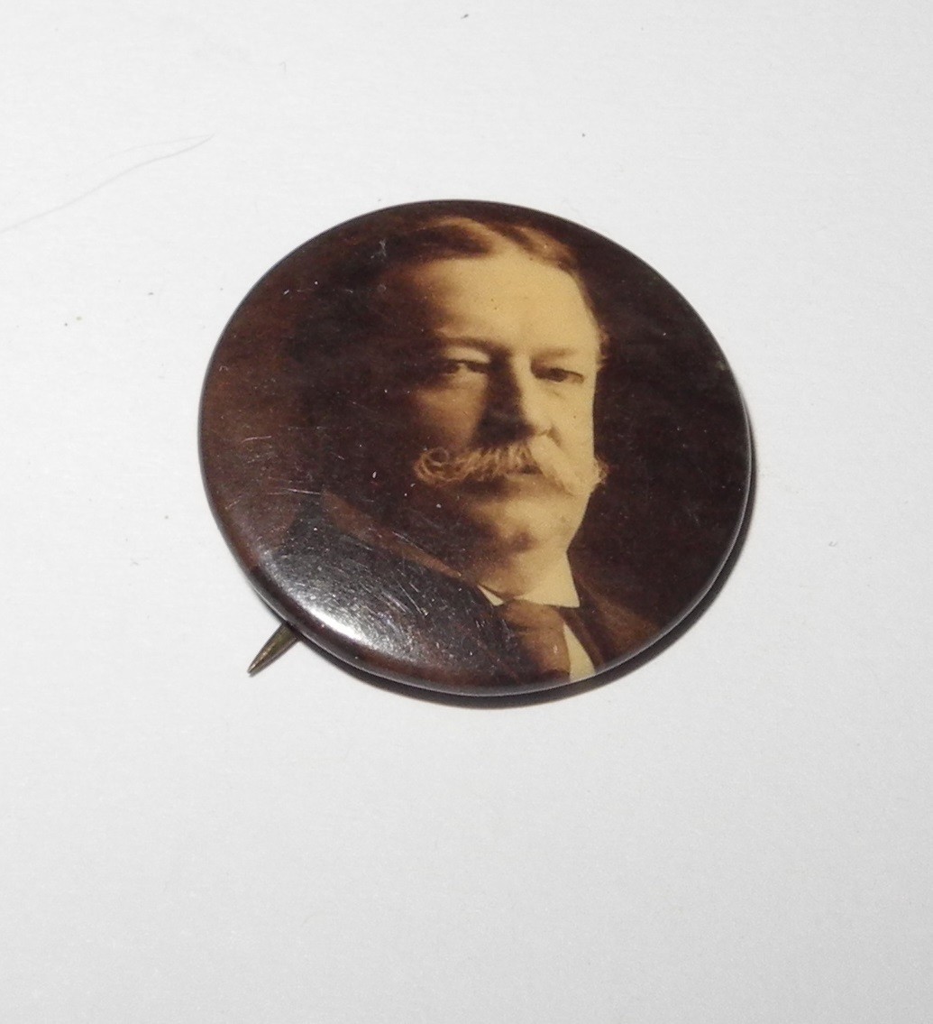 1908 William Howard Taft Political Campaign President Election Button 7/8″ Pin