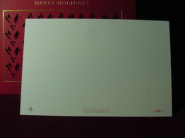 Official White House President Biden Christmas Card 2022+Envelope- Free shipping
