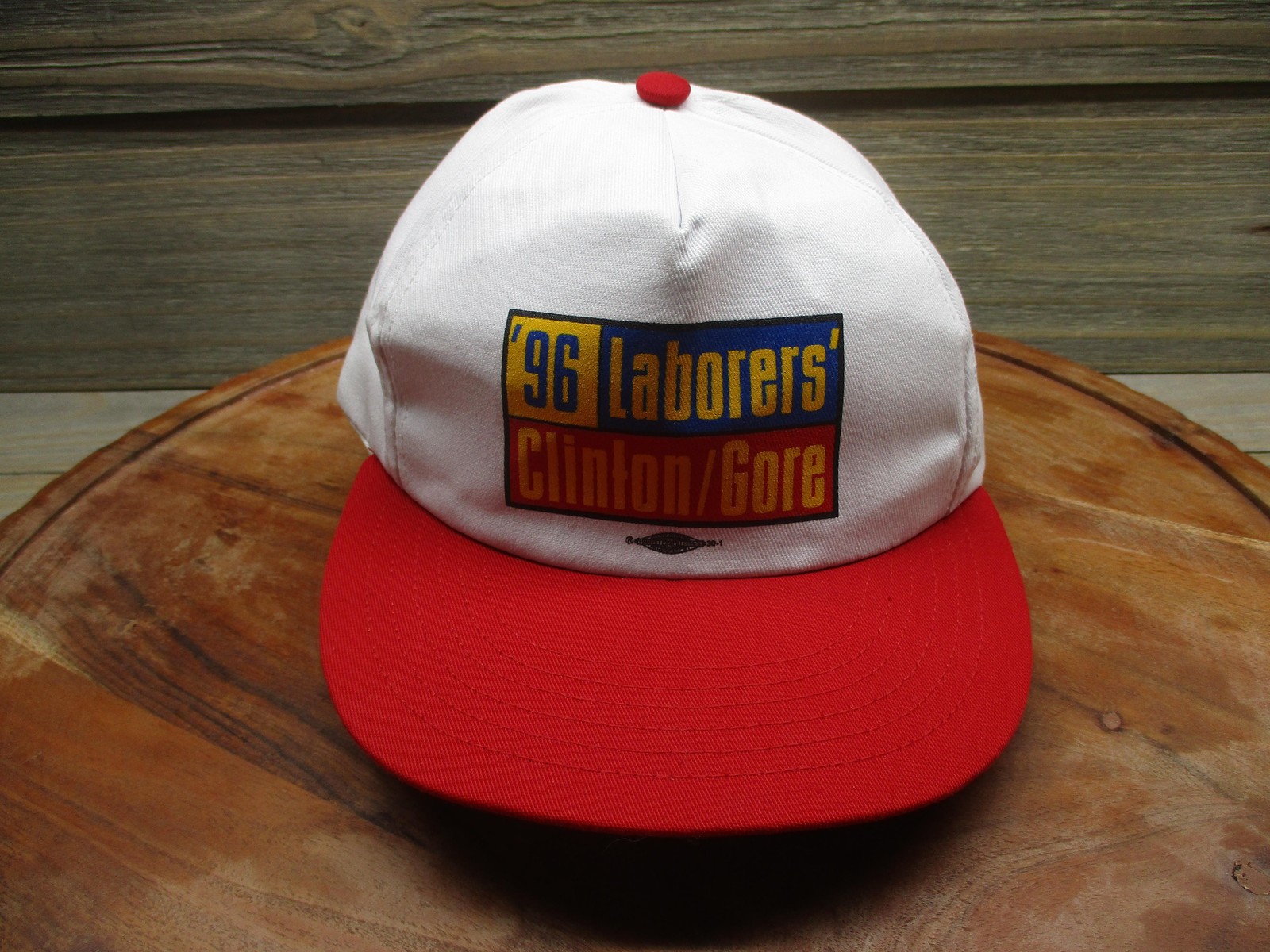 Vintage 96 Laborers Clinton Gore Campaign Hat Cap One Size Snapback USA