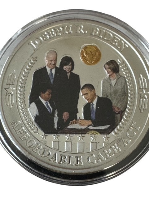 Joe Biden Bradford Exchange Mint Legacy set of 8 coins Silver Plate Display Box