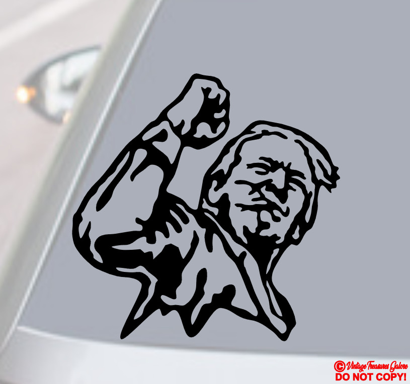 PRESIDENT DONALD TRUMP RAISED FIST FIGHT Vinyl Decal Sticker Car 2024 YOU MISSED
