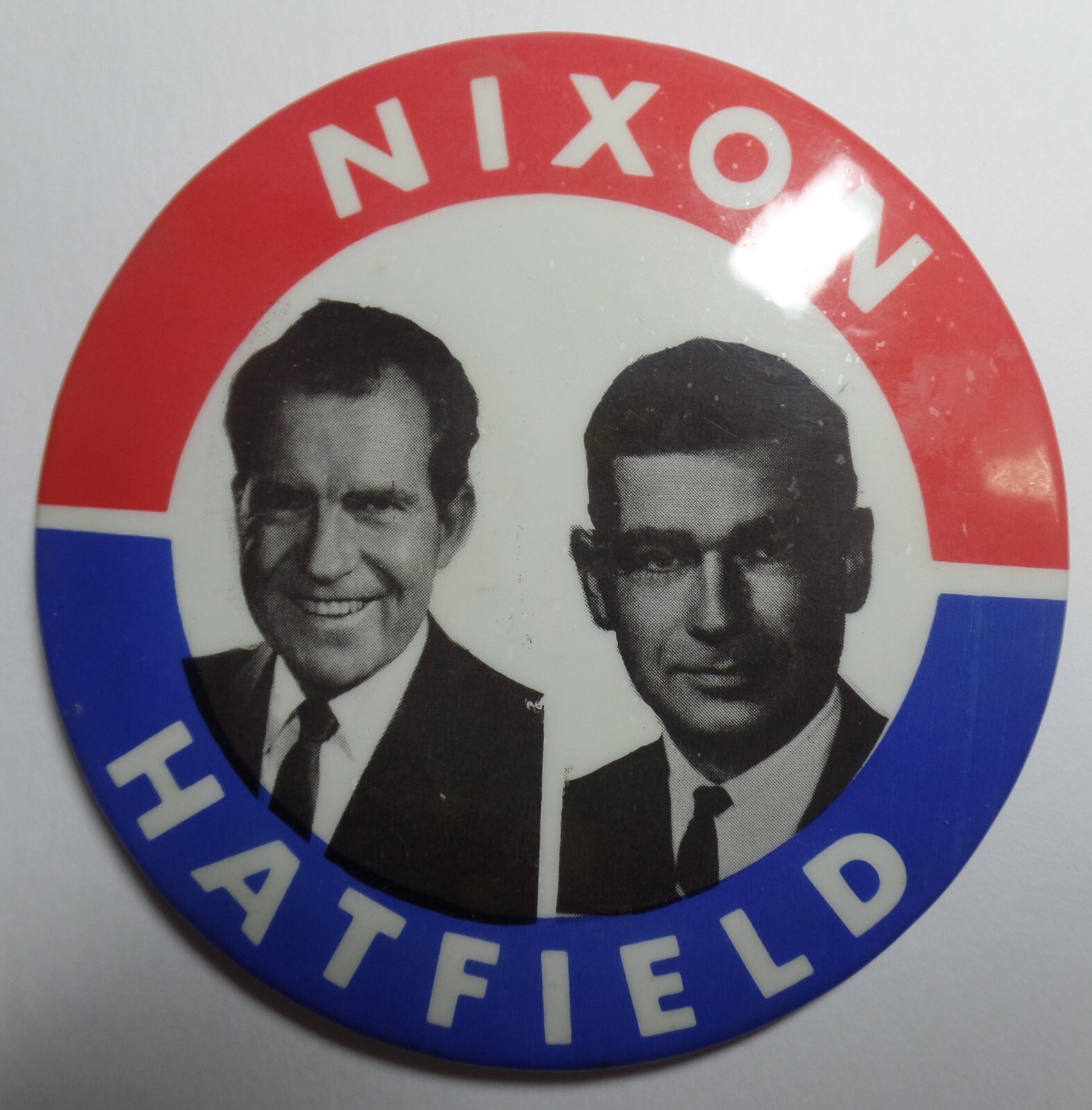 1968 Richard Nixon Mark Hatfirld VP Hopeful Rep Natl Convention Pin Part Of Set