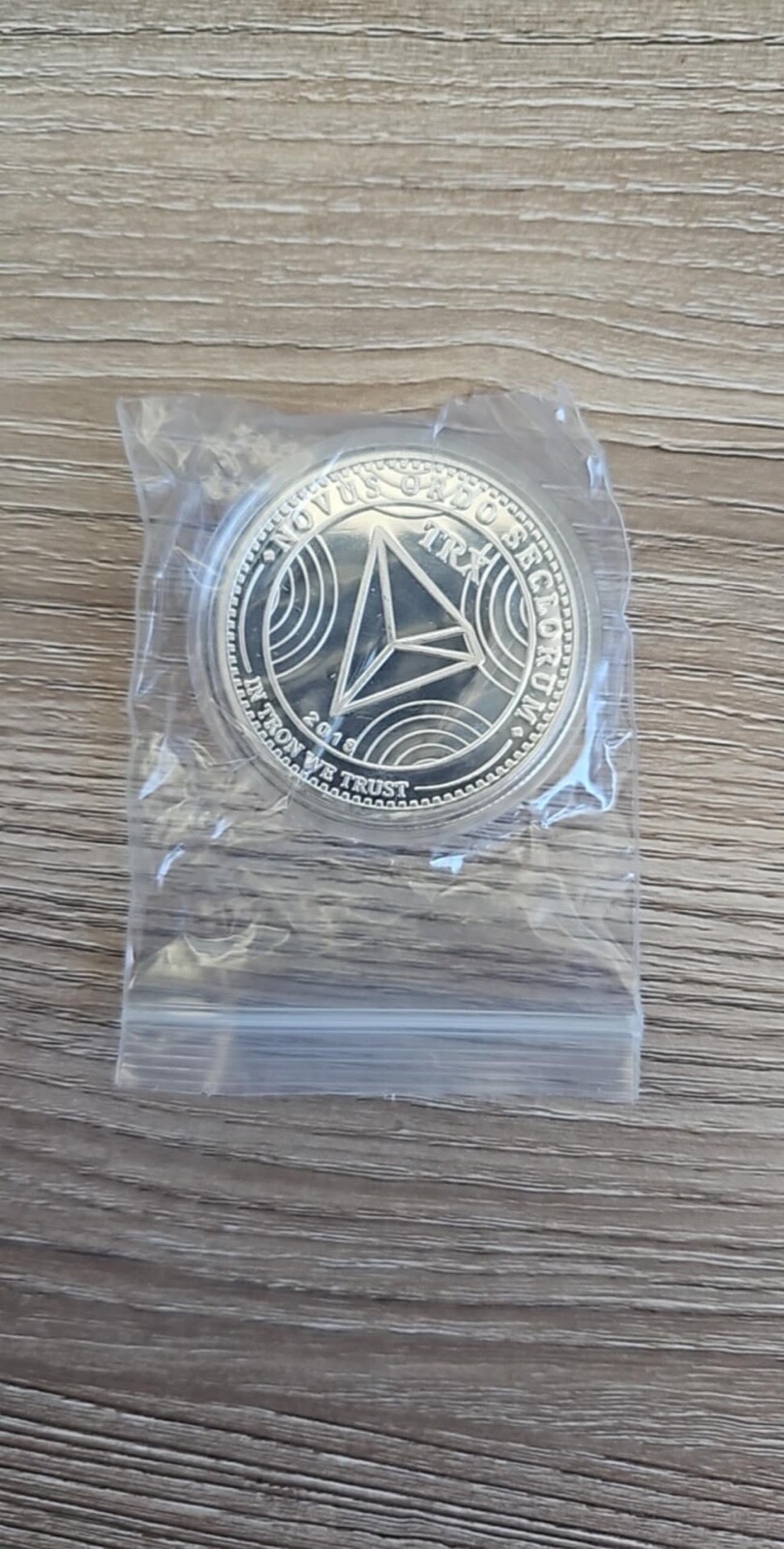 10x Coins Tron TRX Iron Plated Collectible Crypto Coin in plastic case