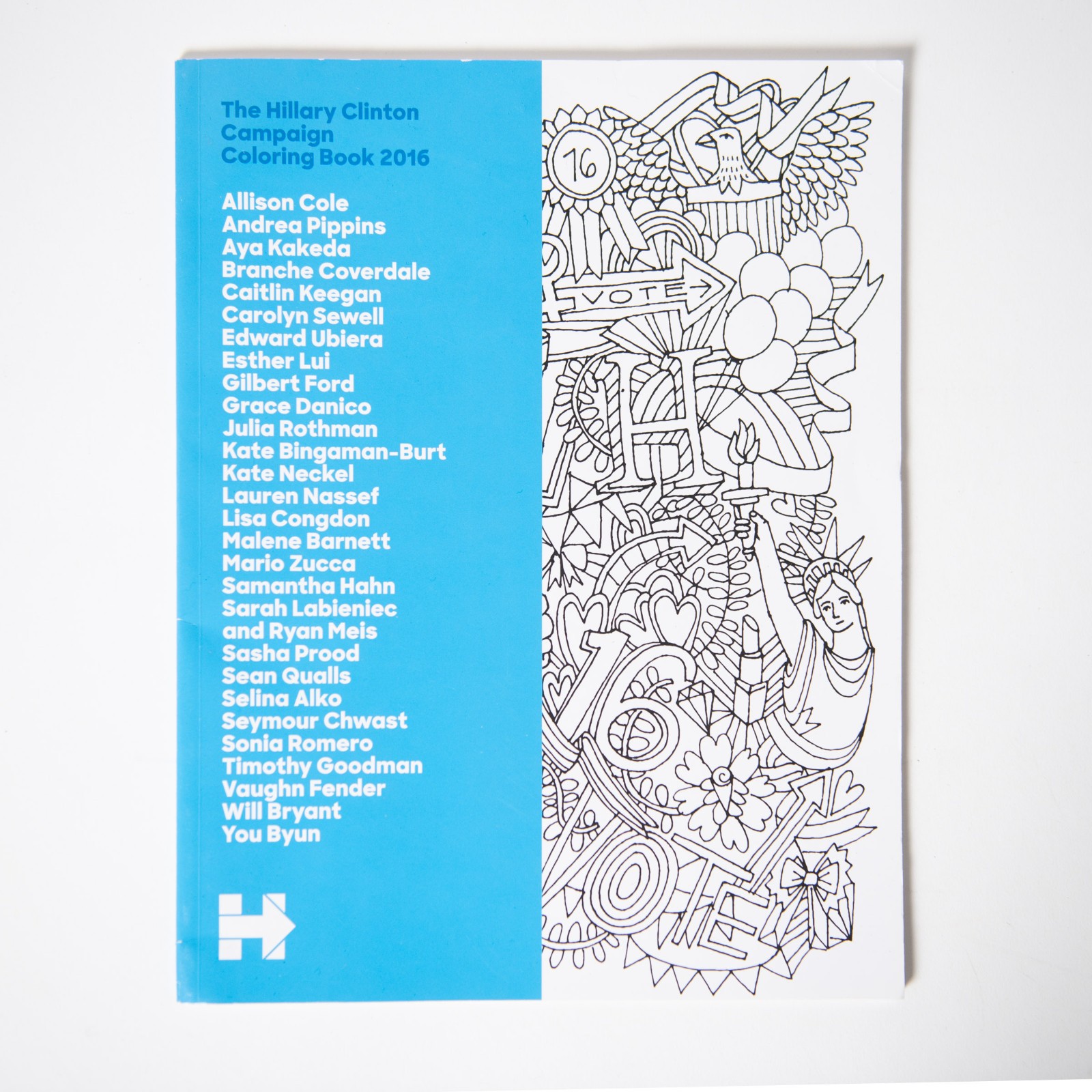 Hillary Clinton Campaign Coloring Book 2016 Unused/No Writing