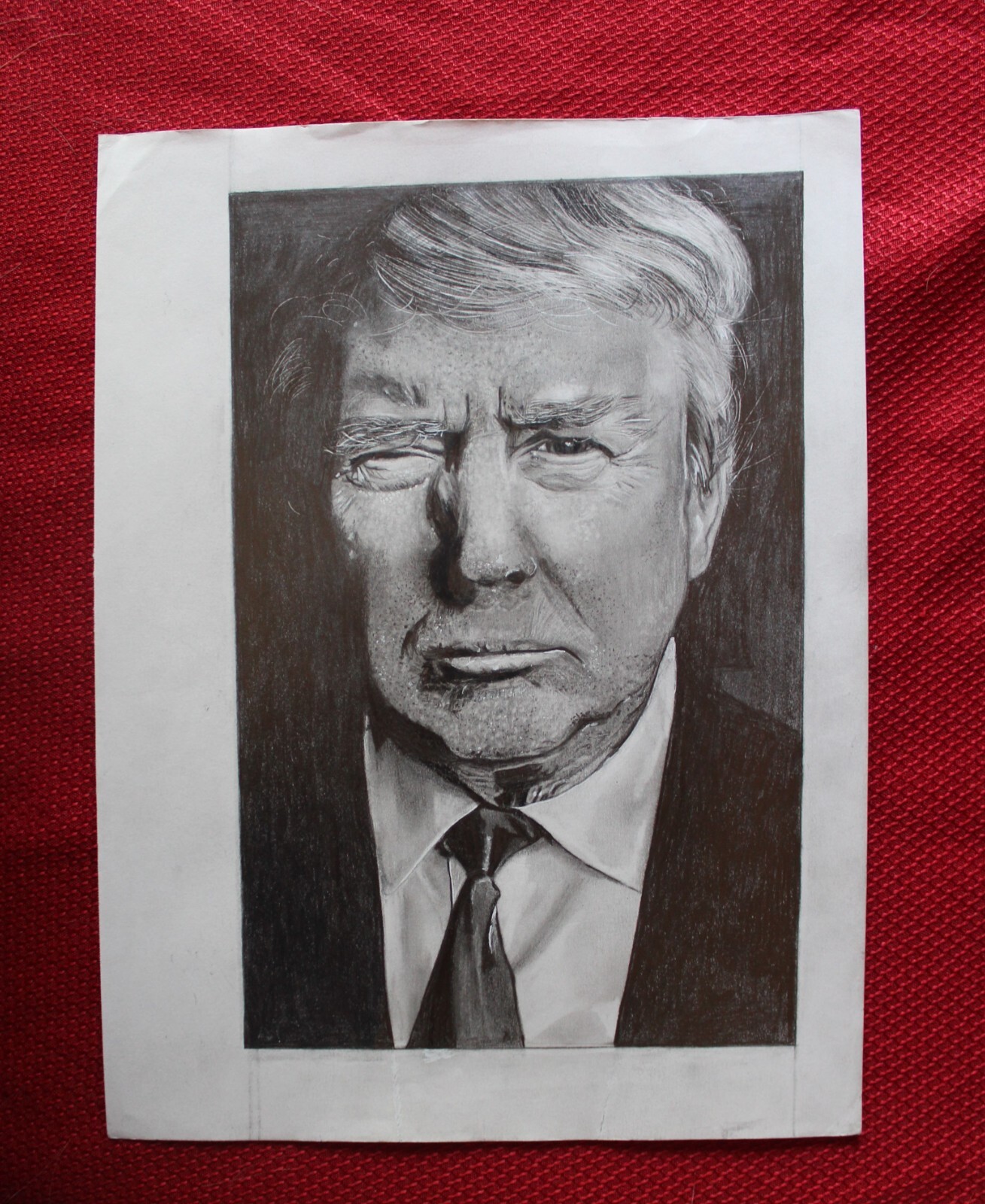 Rare! Donald Trump Portrait Drawing. Trump’s Favorite Iconic Pose. ONLY 1. L@@K!