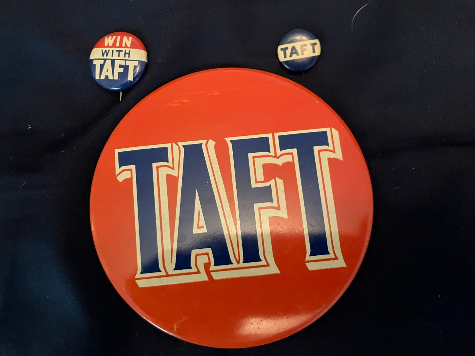 ROBERT TAFT and WILLIAM HOWARD TAFT good condition presidential campaign pins