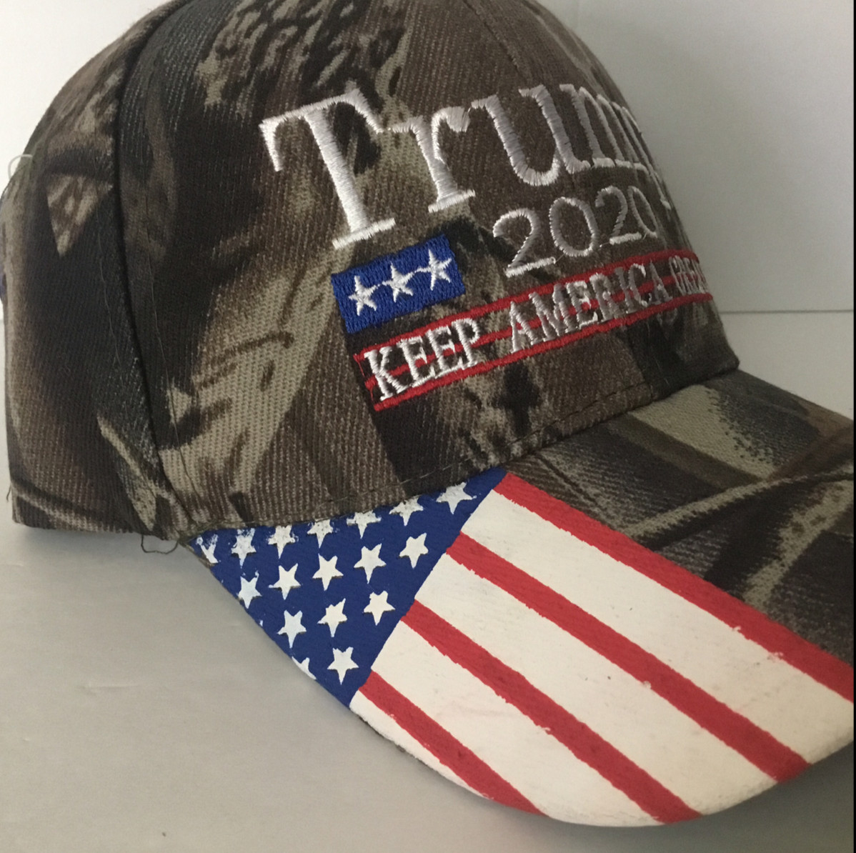 Trump 2020 Keep America Great Baseball Hat Cap in Camo with Hook & Loop Closure