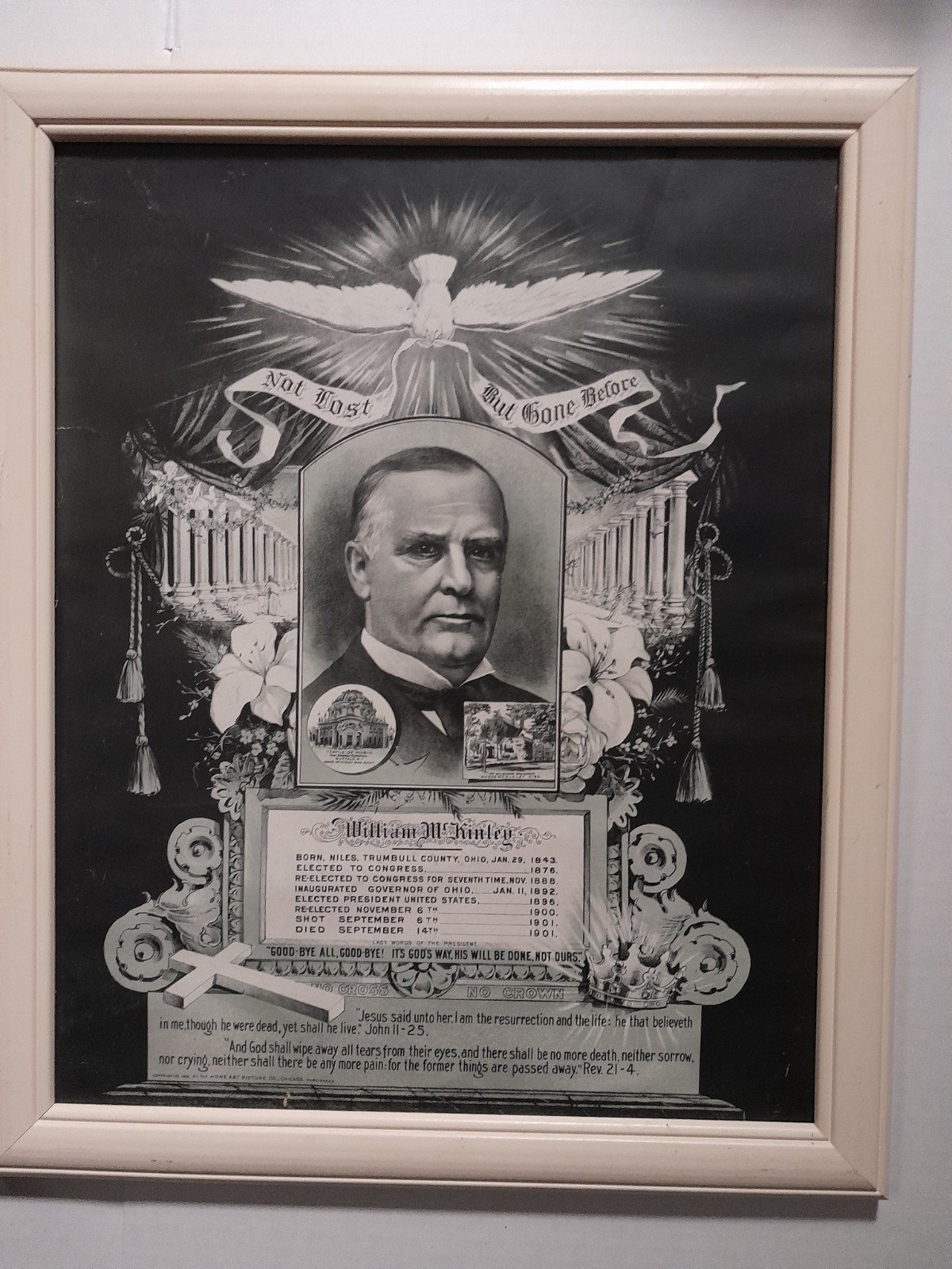 1901 President William McKinley Memorial Print – Original and Framed