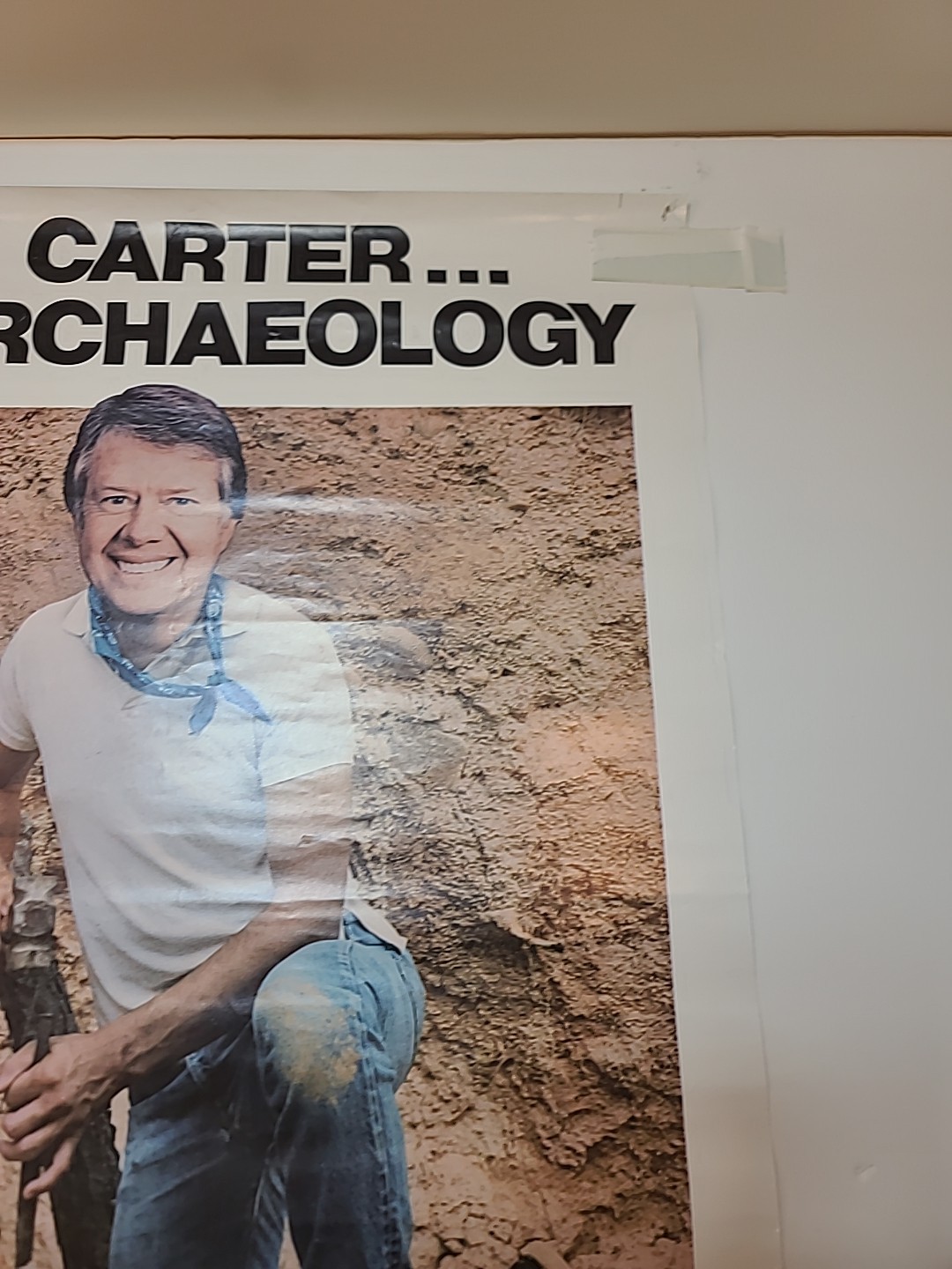 Jimmy Carter Original Vintage Satire Poster – Try Archaeology – 17.5″ X 22.5″