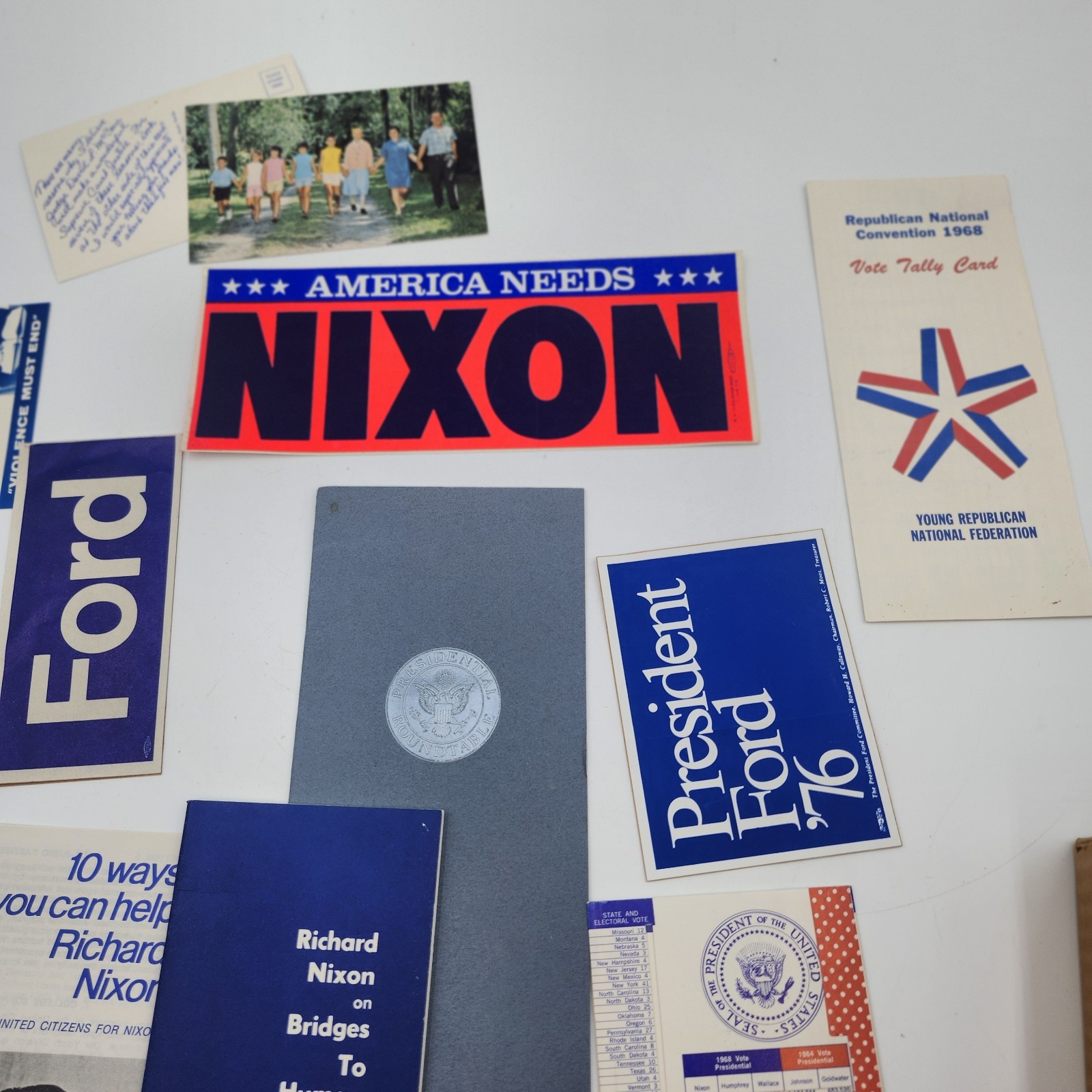 President Richard Nixon republican Ford Election Fliers Bumper Sticker