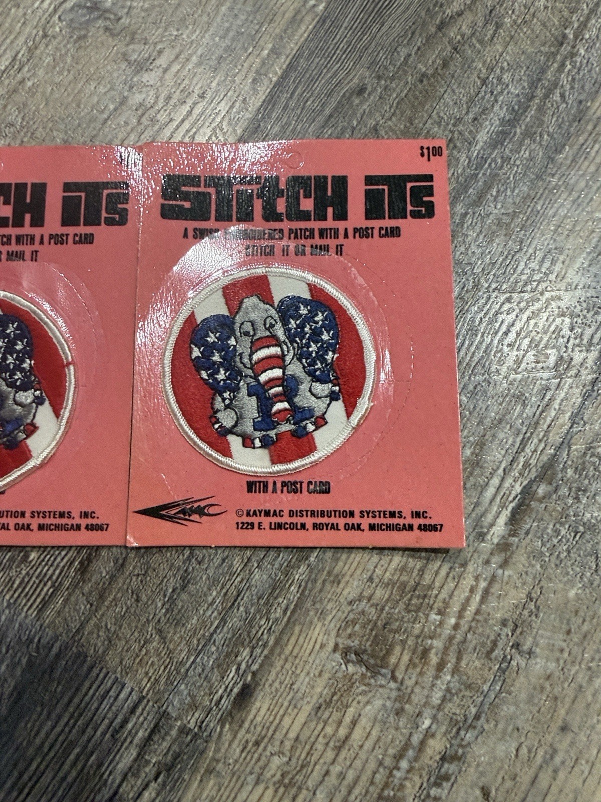Stitch It’s Republican Conservative Patches With Postcard Back Set Of 4 69s-70s