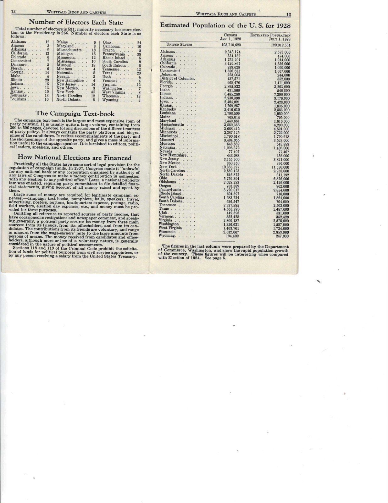 The 1928 Presidential Campaign Hand Book