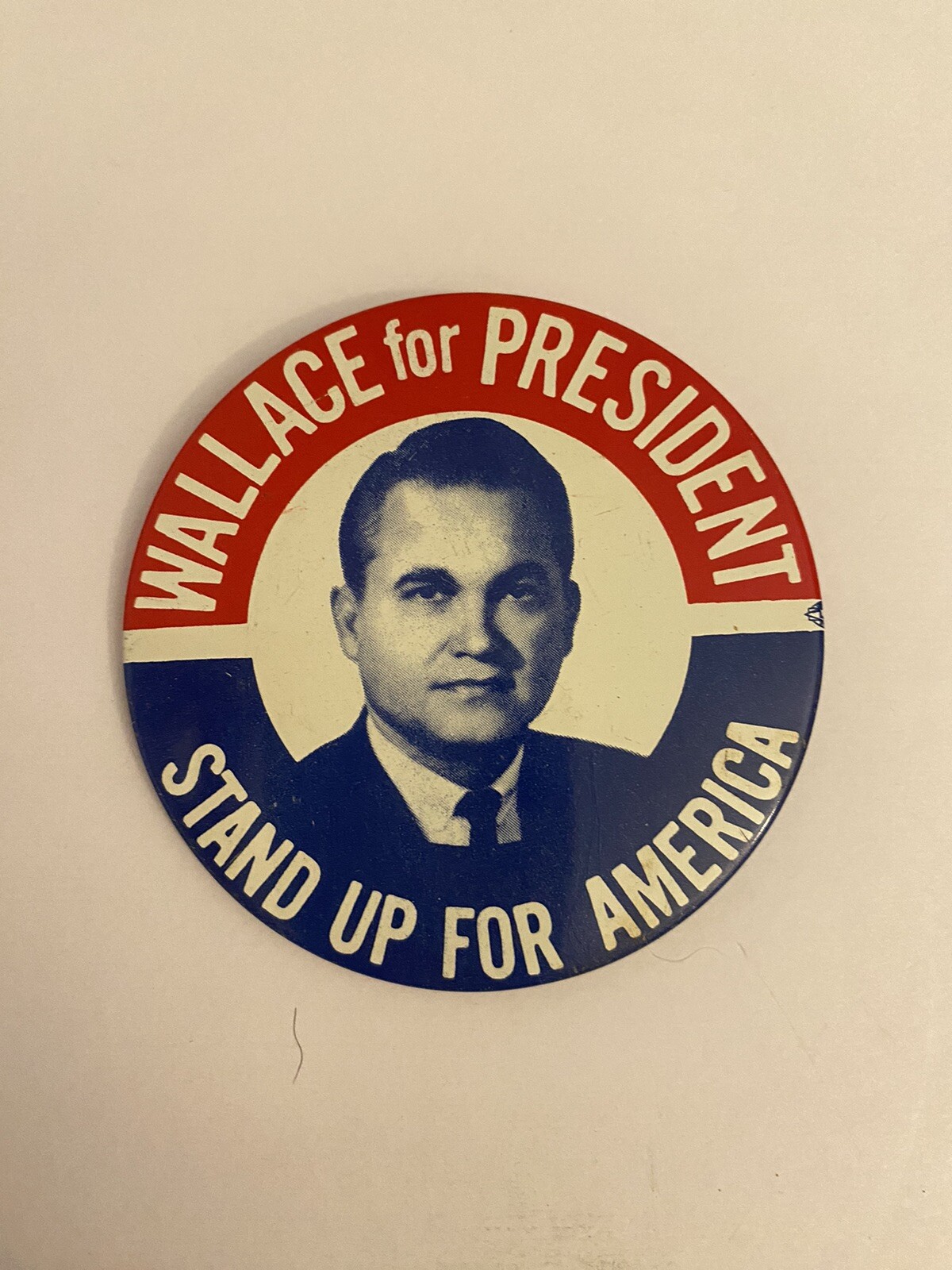 Wallace For President Stand Up For America Large Political Pin Back Button P8