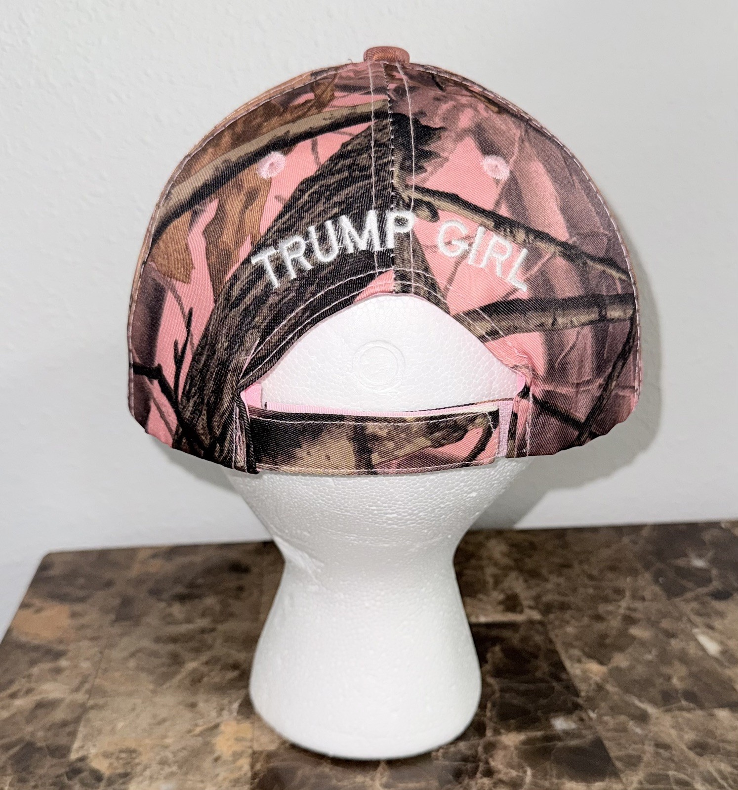 DONALD TRUMP 2024 Yes, I’m a Trump Girl Ladies Pink Camouflage Baseball Hat Cap