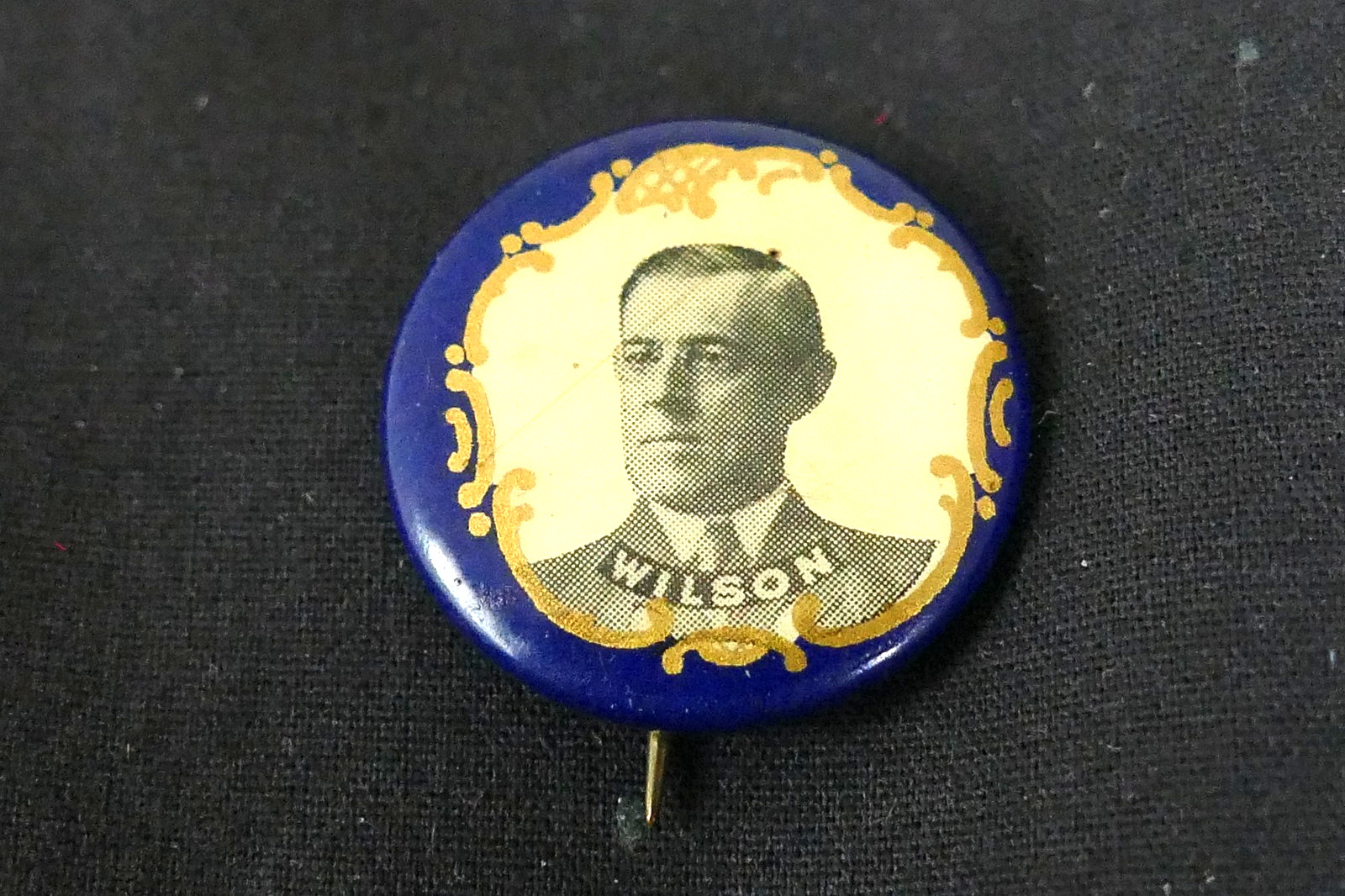Stunning 1912 Or 1916 Woodrow Wilson Campaign Photo Pin Button Pinback 7/8″