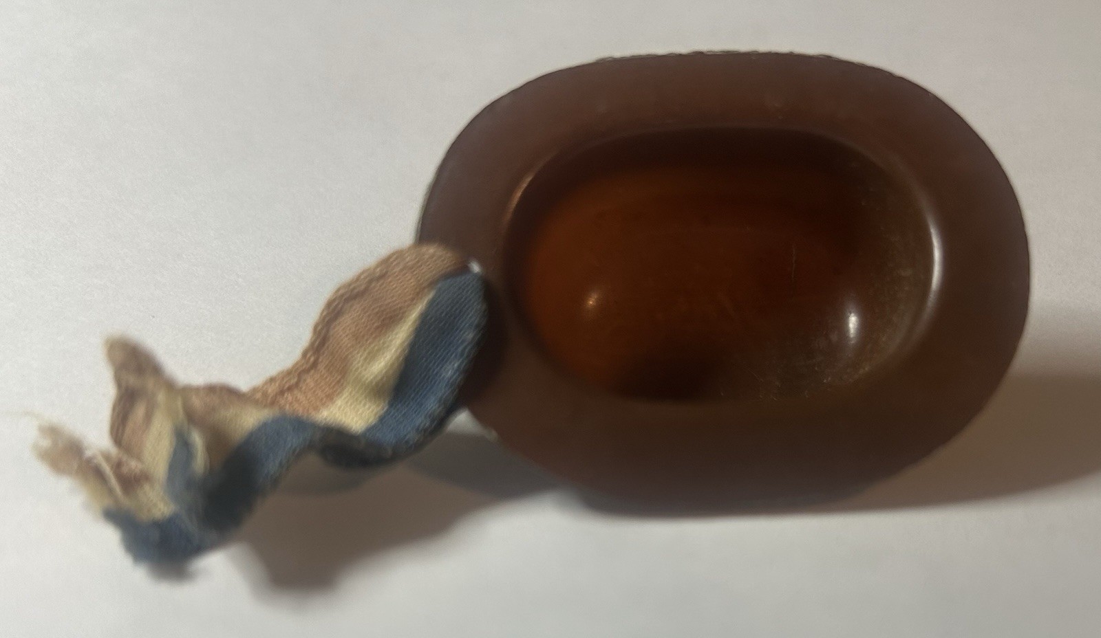 Alfred E. Smith Plastic Derby Hat Charm w/ Ribbon 1928