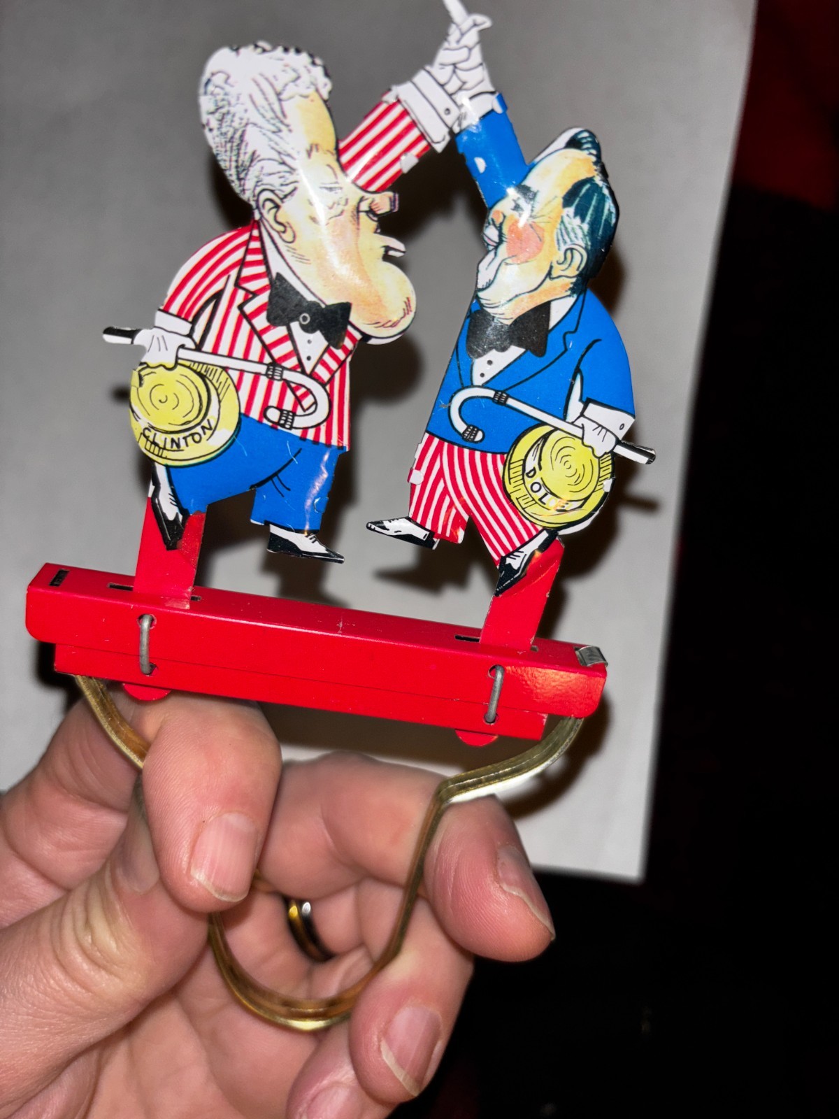 Bill Clinton 1996 The Great Debate Clinton vs Dole Mechanical Tin Toy New MIP