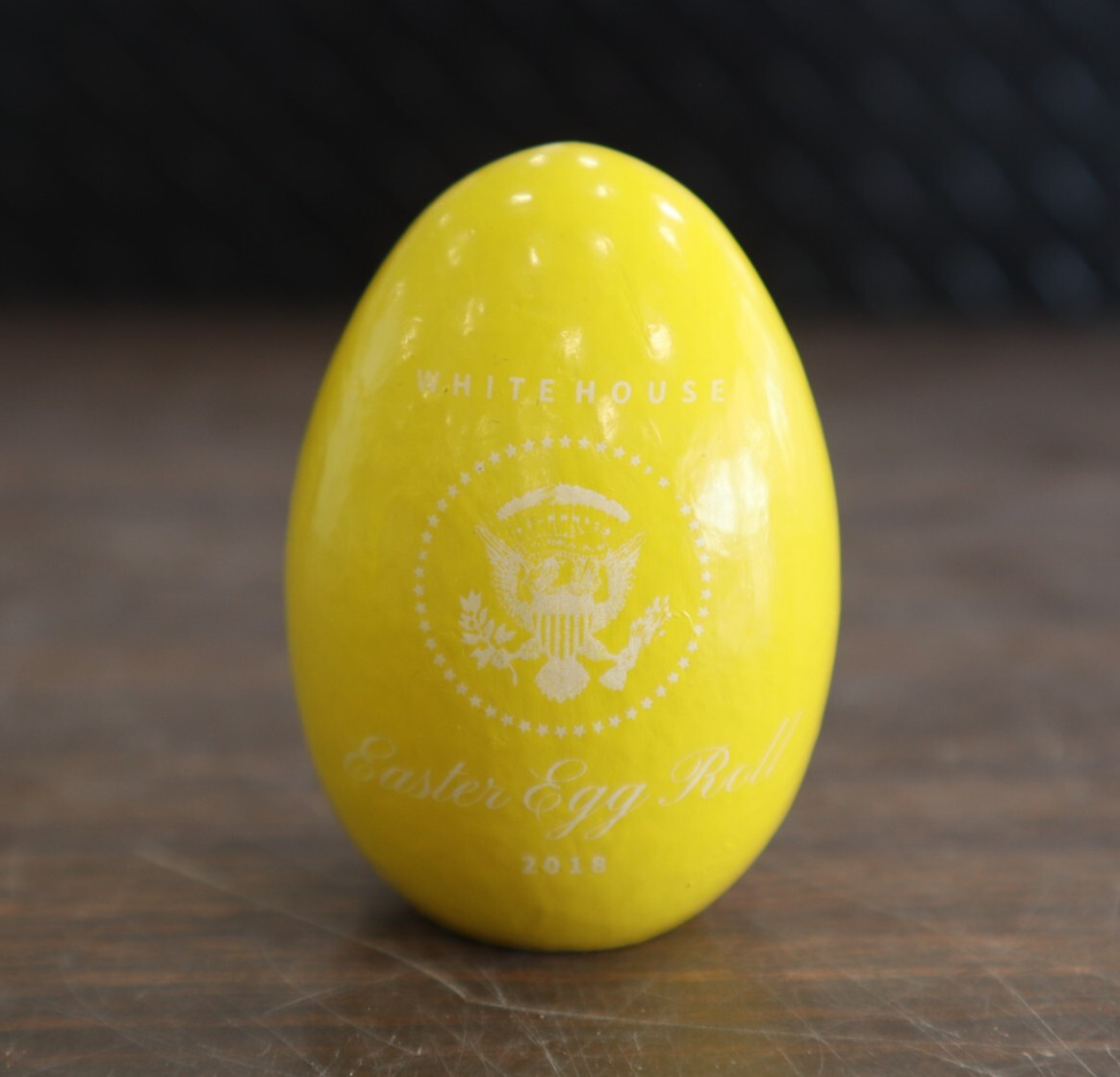 2018 White House Easter Egg Roll Yellow Commemorative Egg – Trump