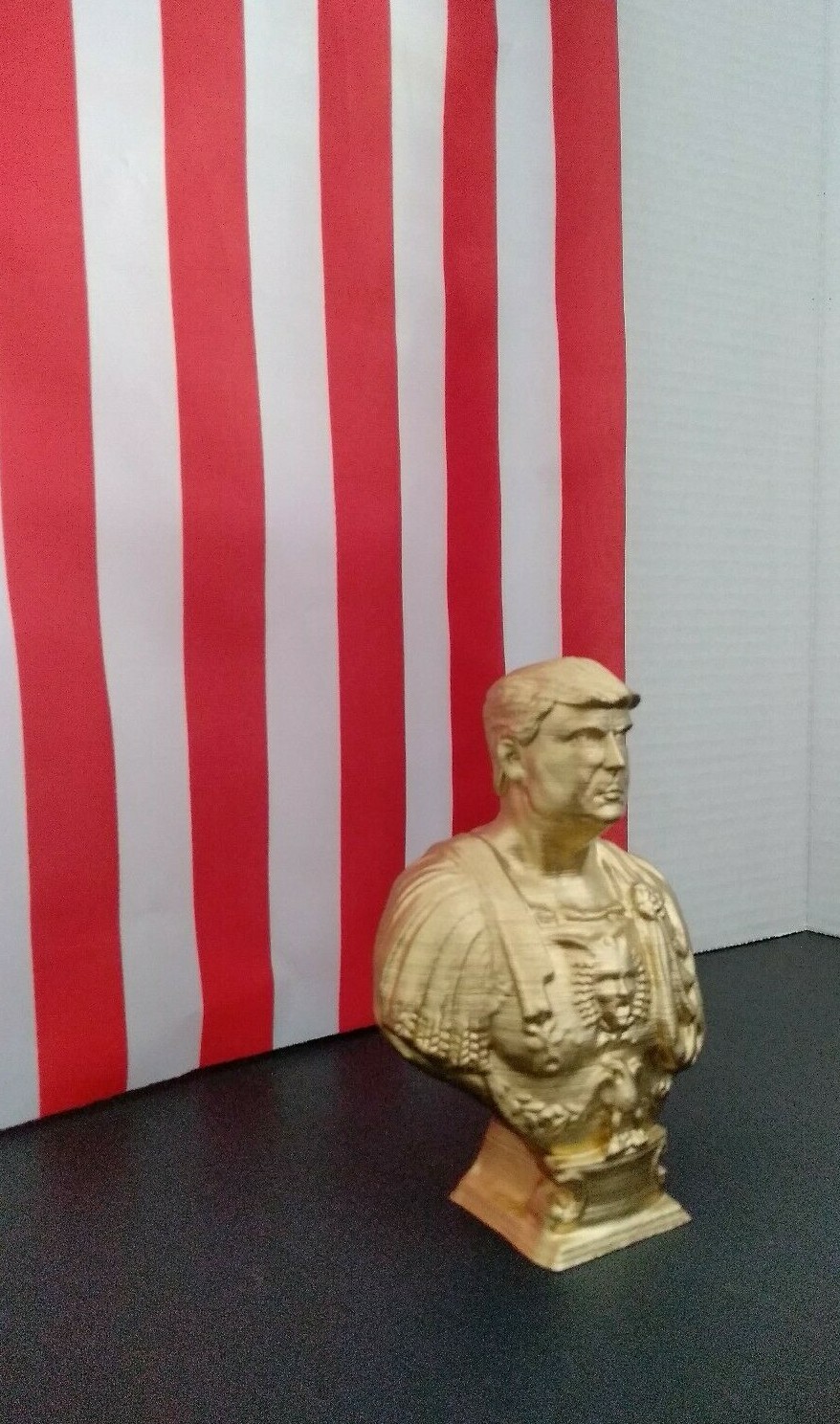 5″ Donald J Trump God Emperor Statue Bust 45th President Figure 3D Printed, GOLD