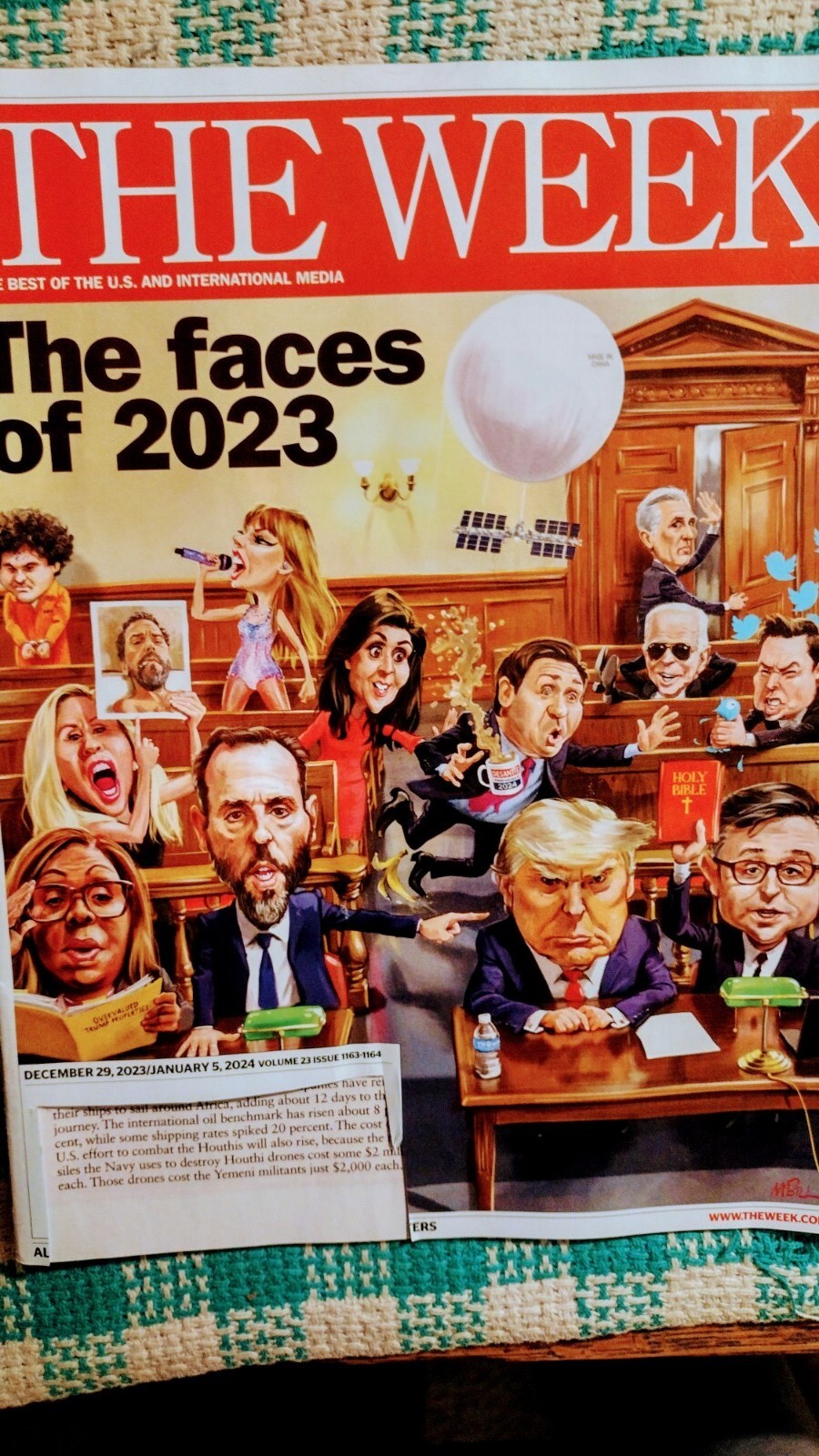 THE WEEK THE FACES OF 2023 BEST U.S.& INTERNATIONAL NEWS 12/29/2023 01/5/2024
