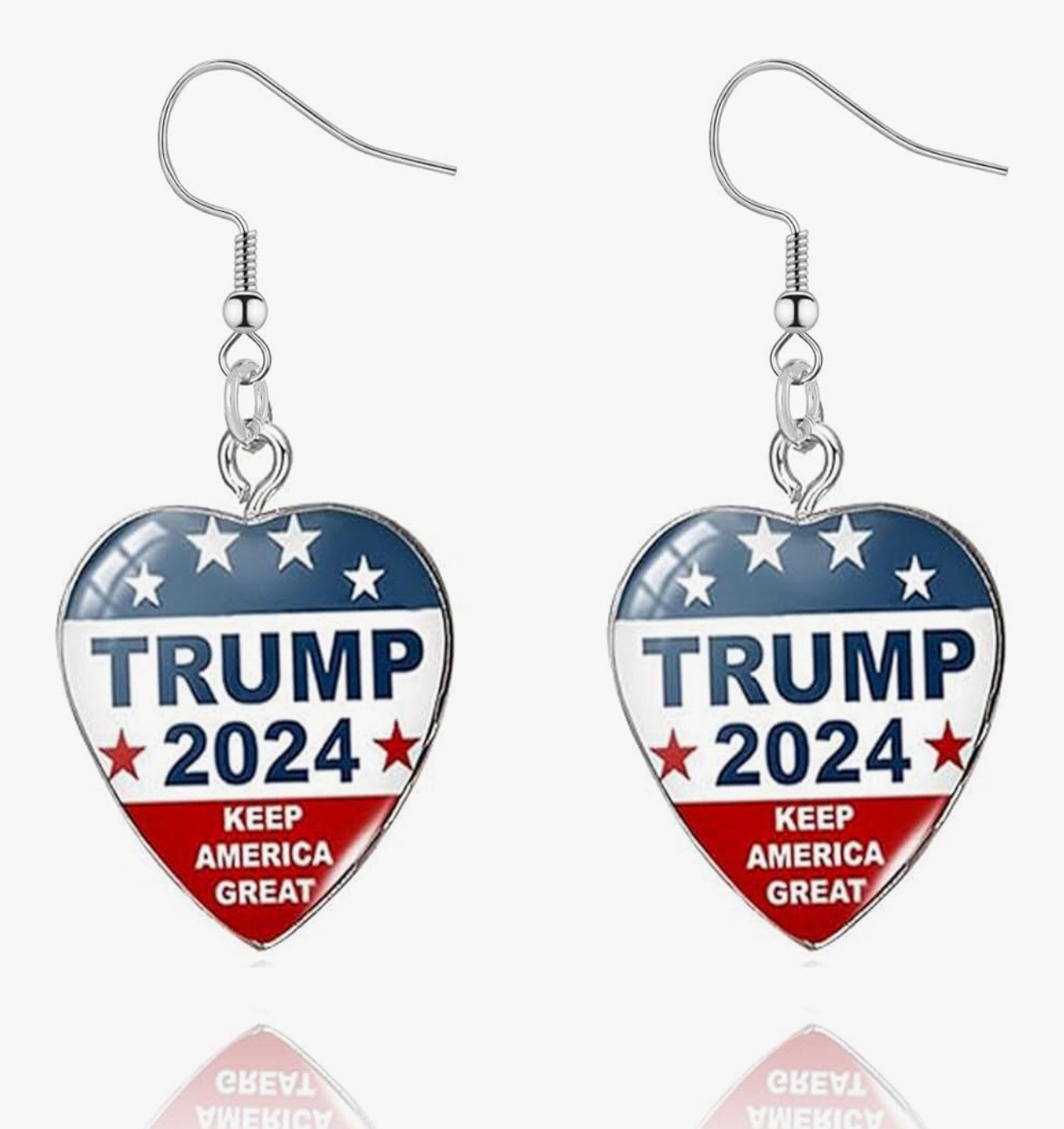 Trump Earrings for Men Women Stainless Steel Donald Trump Save America Again