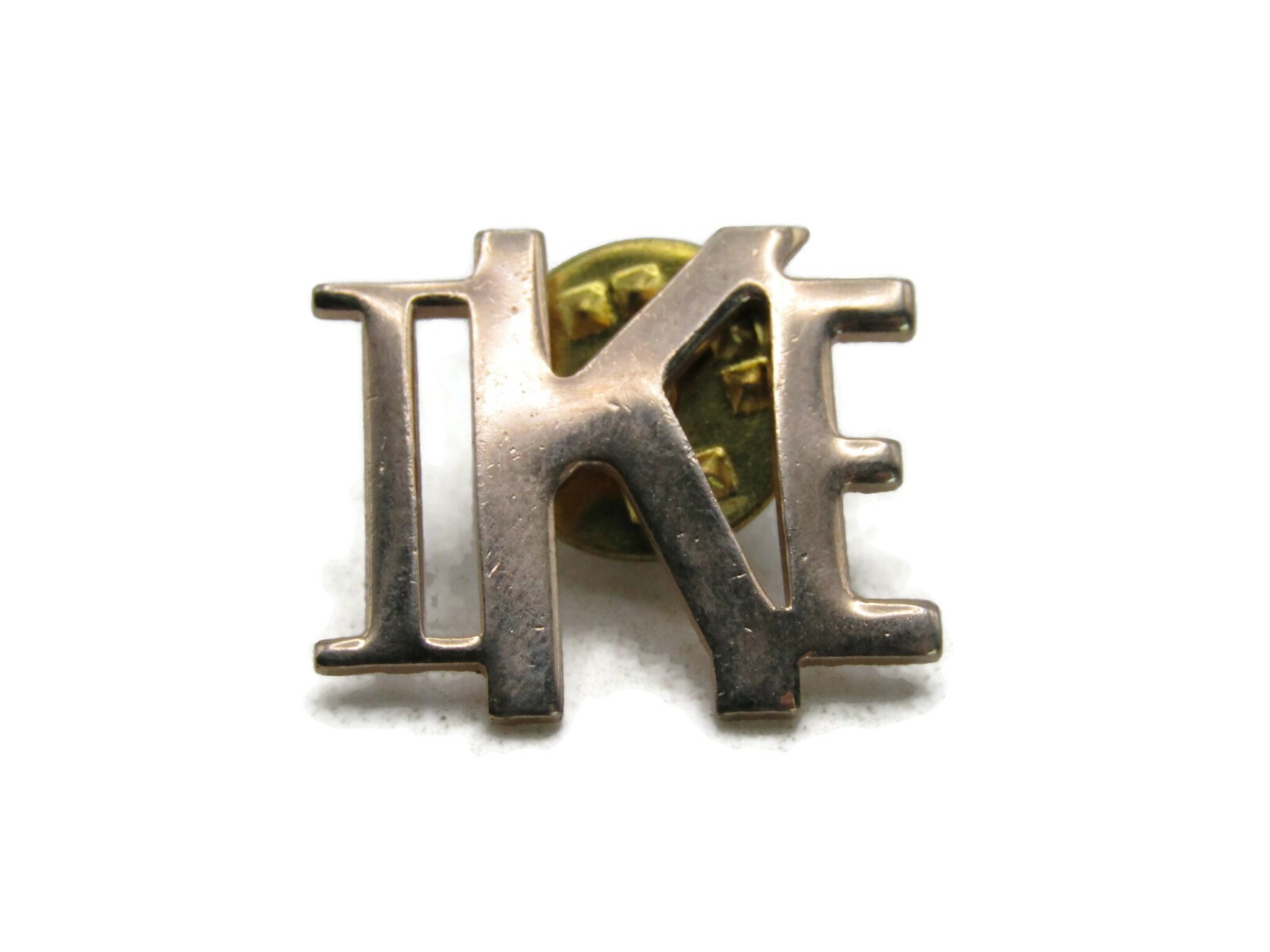 IKE Lettered Pin Vintage & Gold Tone