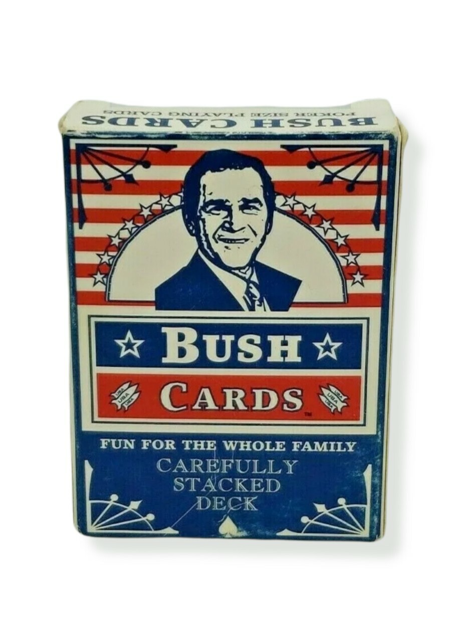 Bush Cards Poker Size President George W. Bush Playing Cards Red White Blue