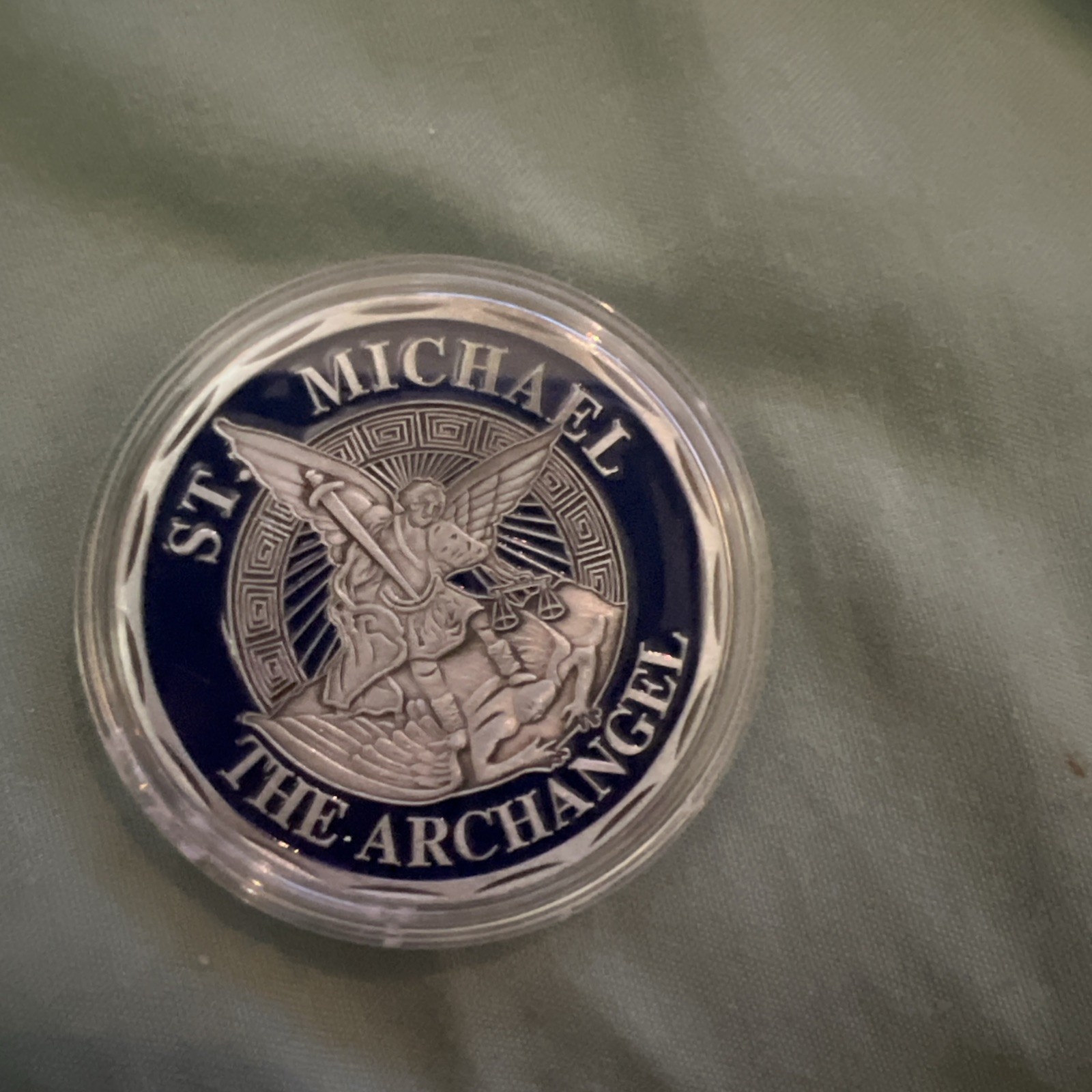 St Michael Archangel Challenge Coin – Psalms 91:10 – Commemorative Collector