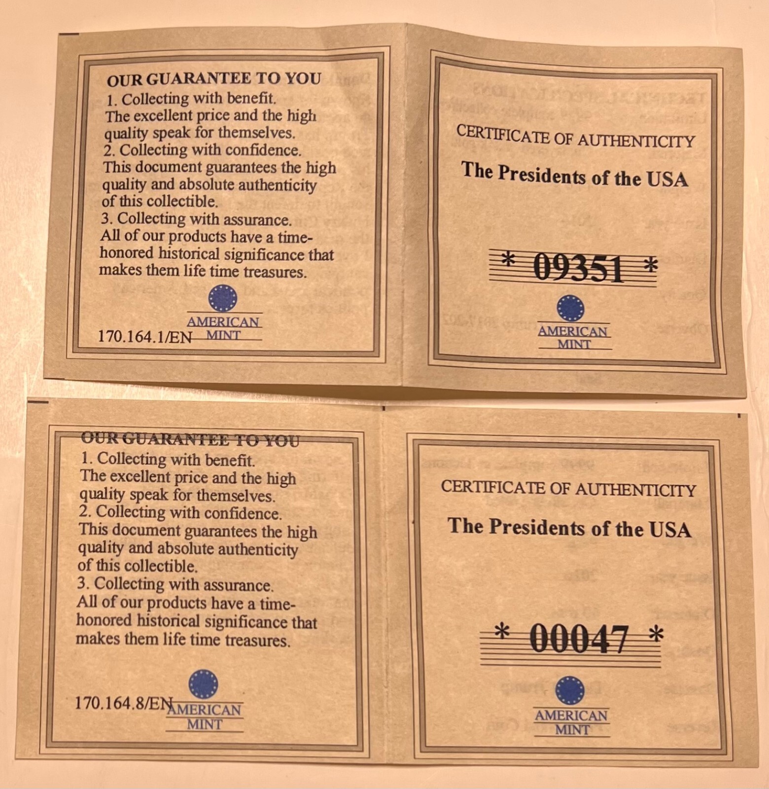 2017-2021 Donald Trump 2 Proof Coin Set Gold Plated 33mm & Silver Plated 40mm
