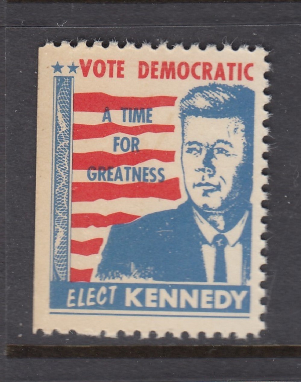 VOTE DEMOCRAT SCARCE 1960 Kennedy for Poster Stamp