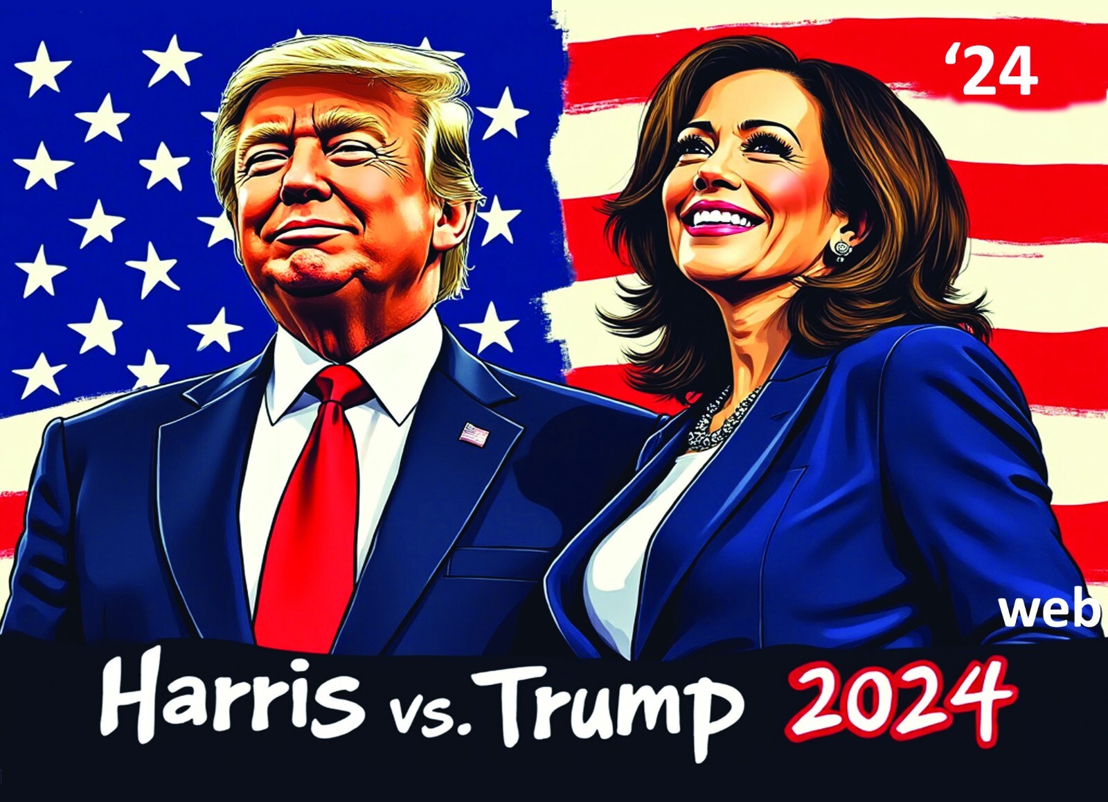 2024 Kamala Harris vs Donald Trump Presidential Campaign Bundle – 3 Cards