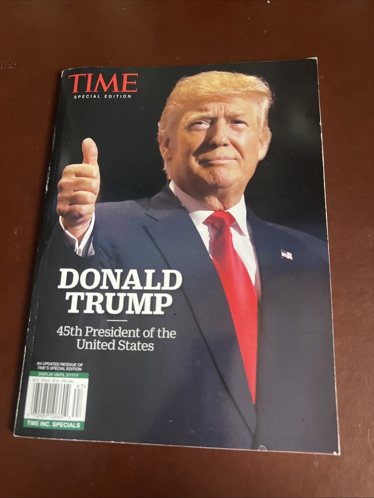 VERY RARE TIME MAGAZINE ELECTION SPECIAL: DONALD TRUMP-45TH U.S. PRESIDENT-2016