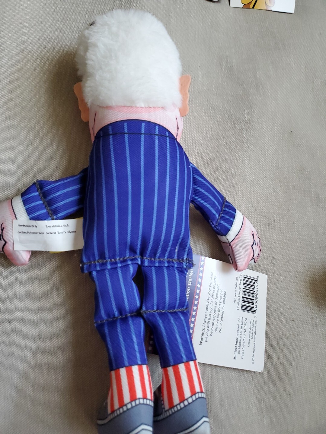 FUZZU 12″ Hillary & Bill Clinton Squeakers Political Parody Dog Toys w Tags