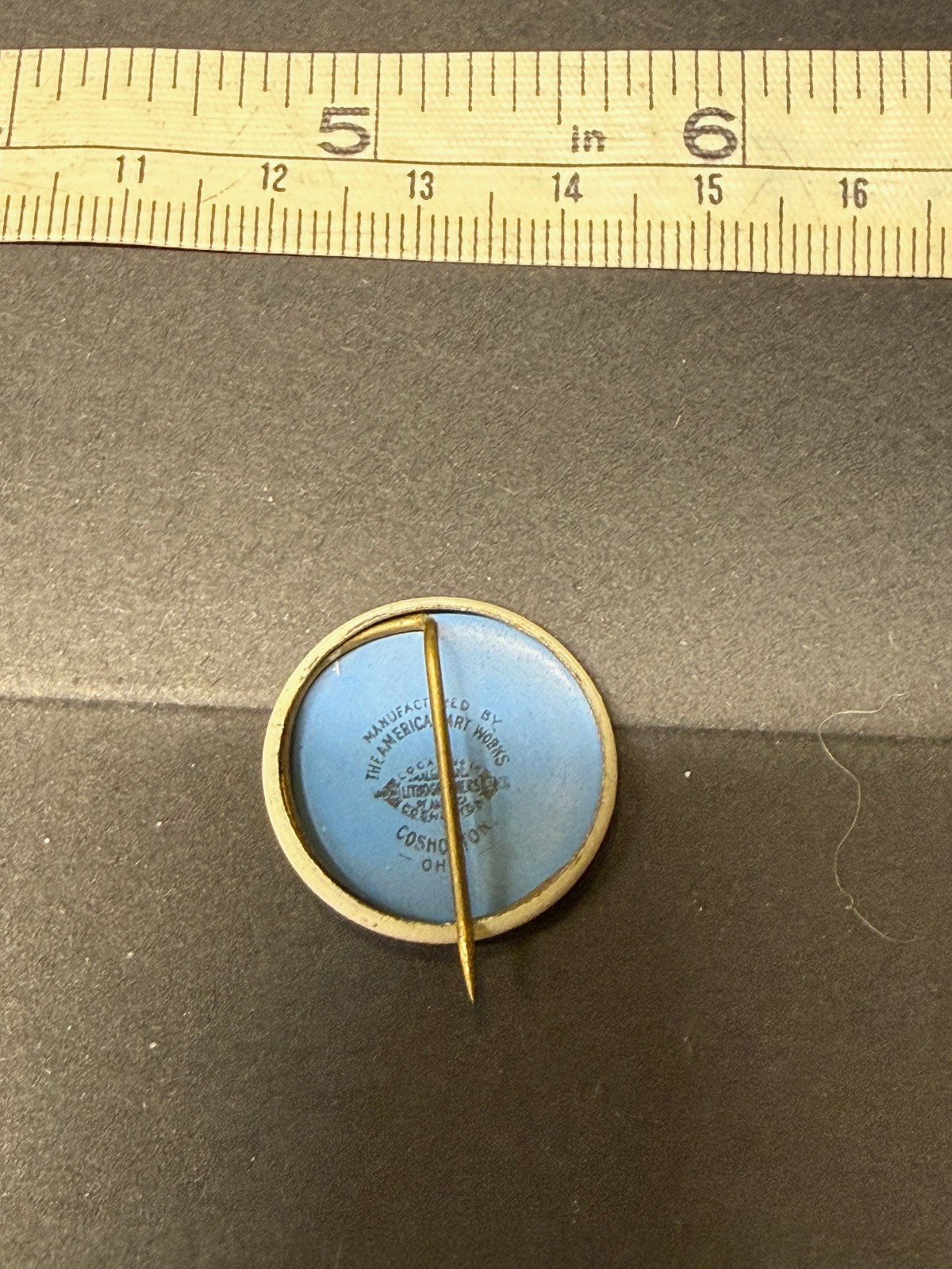 Original 1928 Hoover and Curtis Campaign Pin Button American Art Works