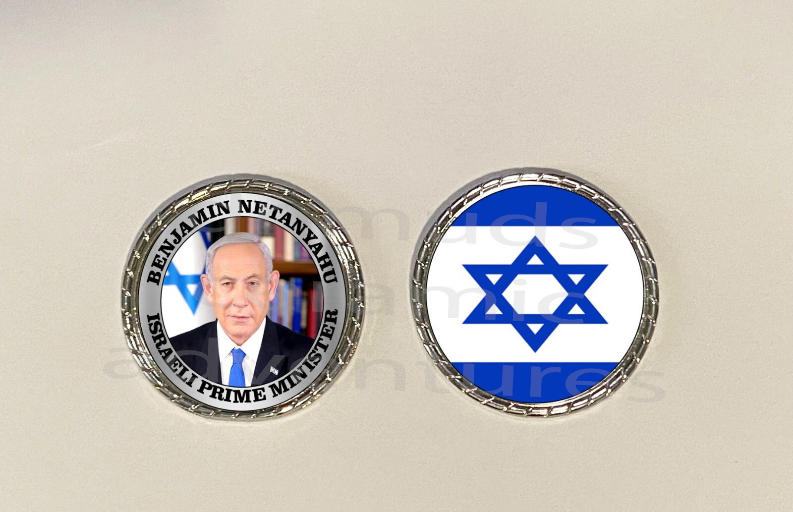 Pres. Trump World Leaders Israel Prime Minister Benjamin Netanyahu novelty coin