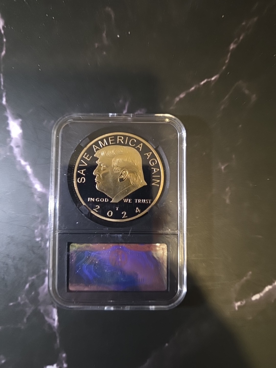 2024 Donald Trump “SAVE AMERICA AGAIN” Slabbed Coin.