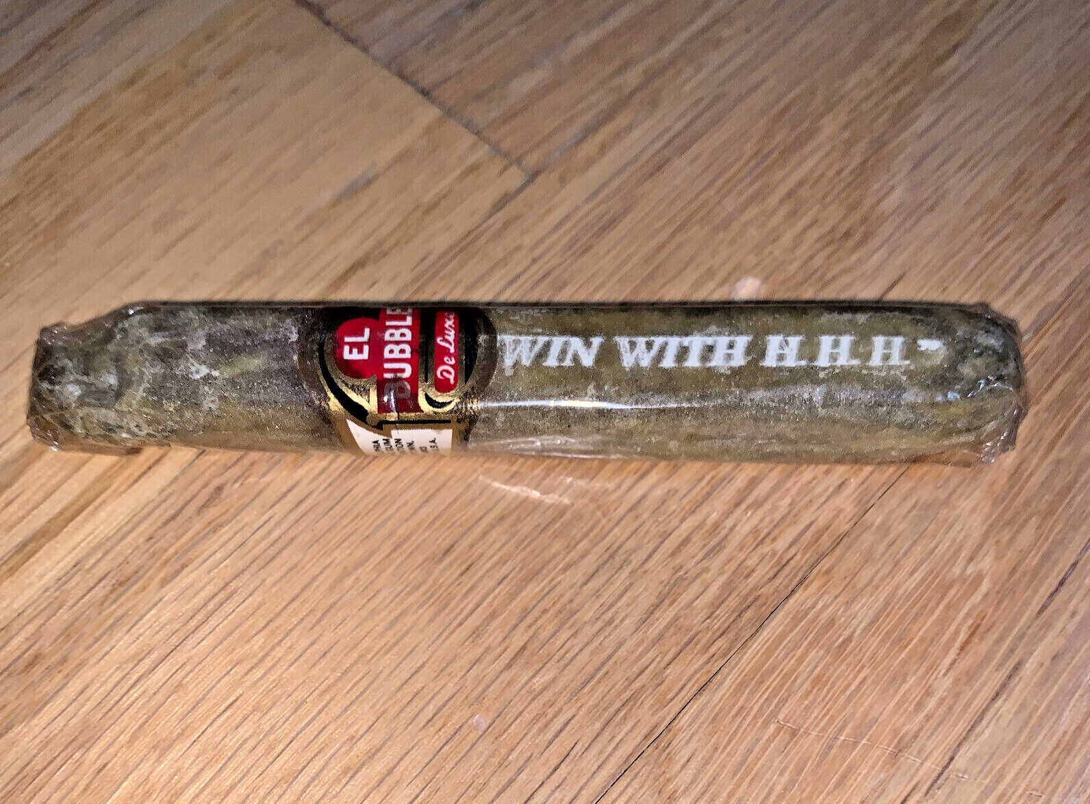 1968 EL BUBBLE Cigar WIN WITH H.H.H (Hubert Humphrey for President)