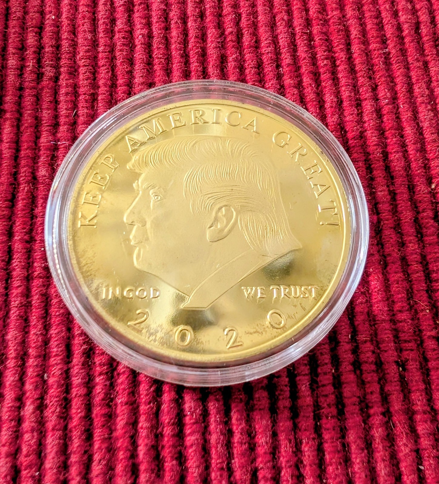 10 Gold/Silver Plated Donald Trump Coins in Protective Holders. MAGA.