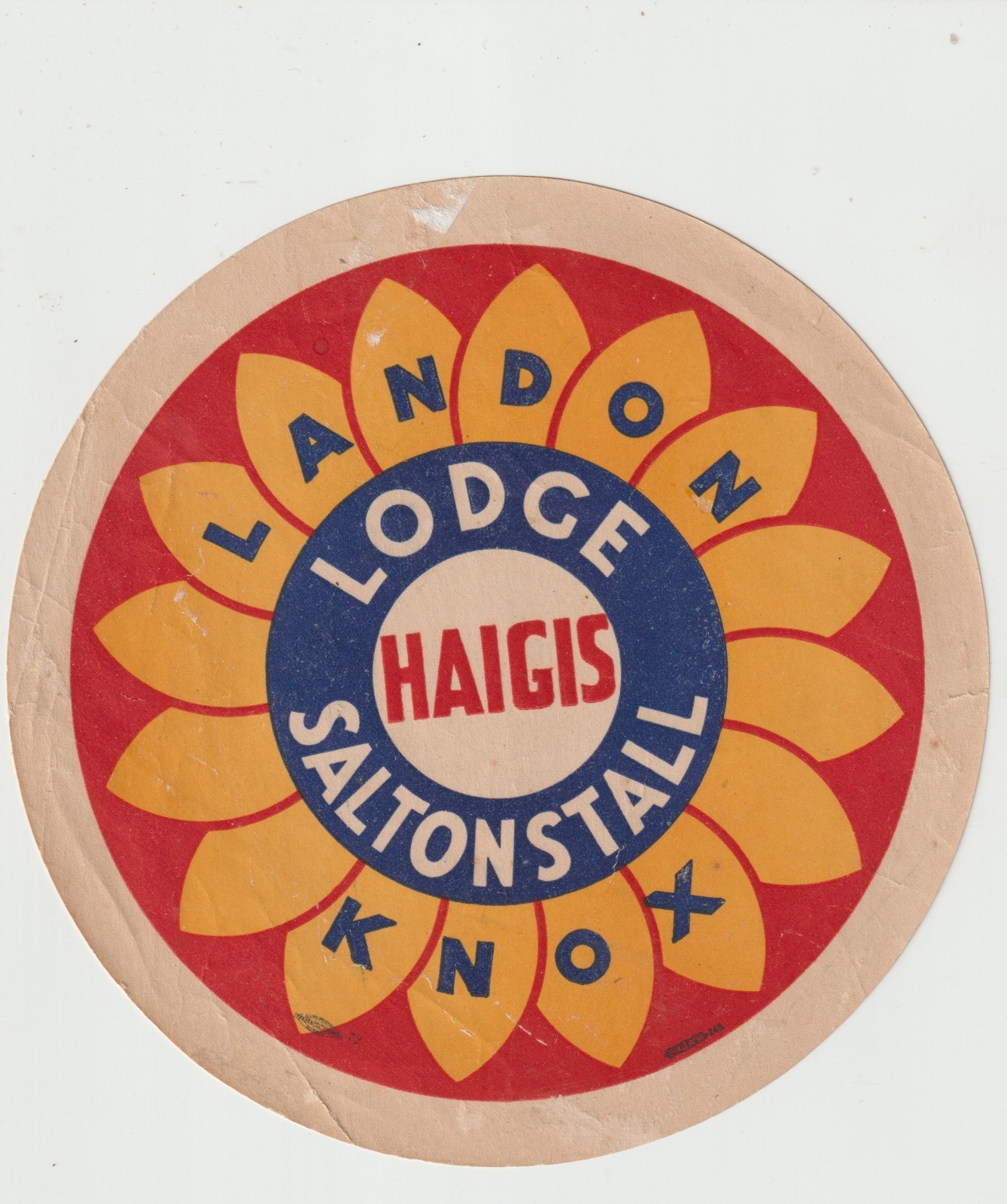 Landon ,Knox, Lodge , Saltonstall , Haigis Coattails Presidential Sticker 1936