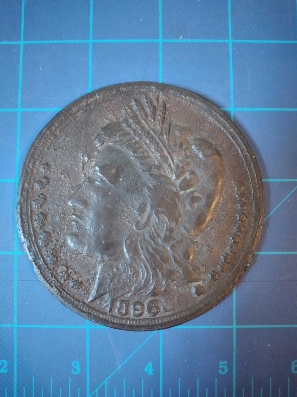1896 William Jennings BRYAN MONEY Liberty 16 TO 1 NIT 3.5″ Antique Coin Souvenir