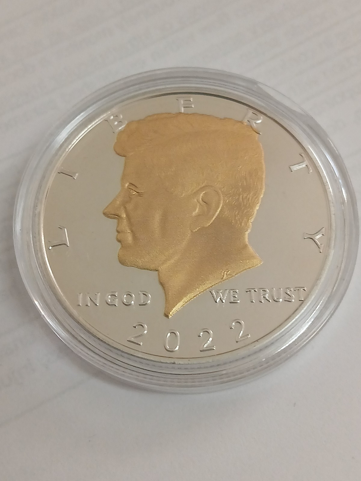 24k Gold And Silver Plated Kennedy Half Dollar