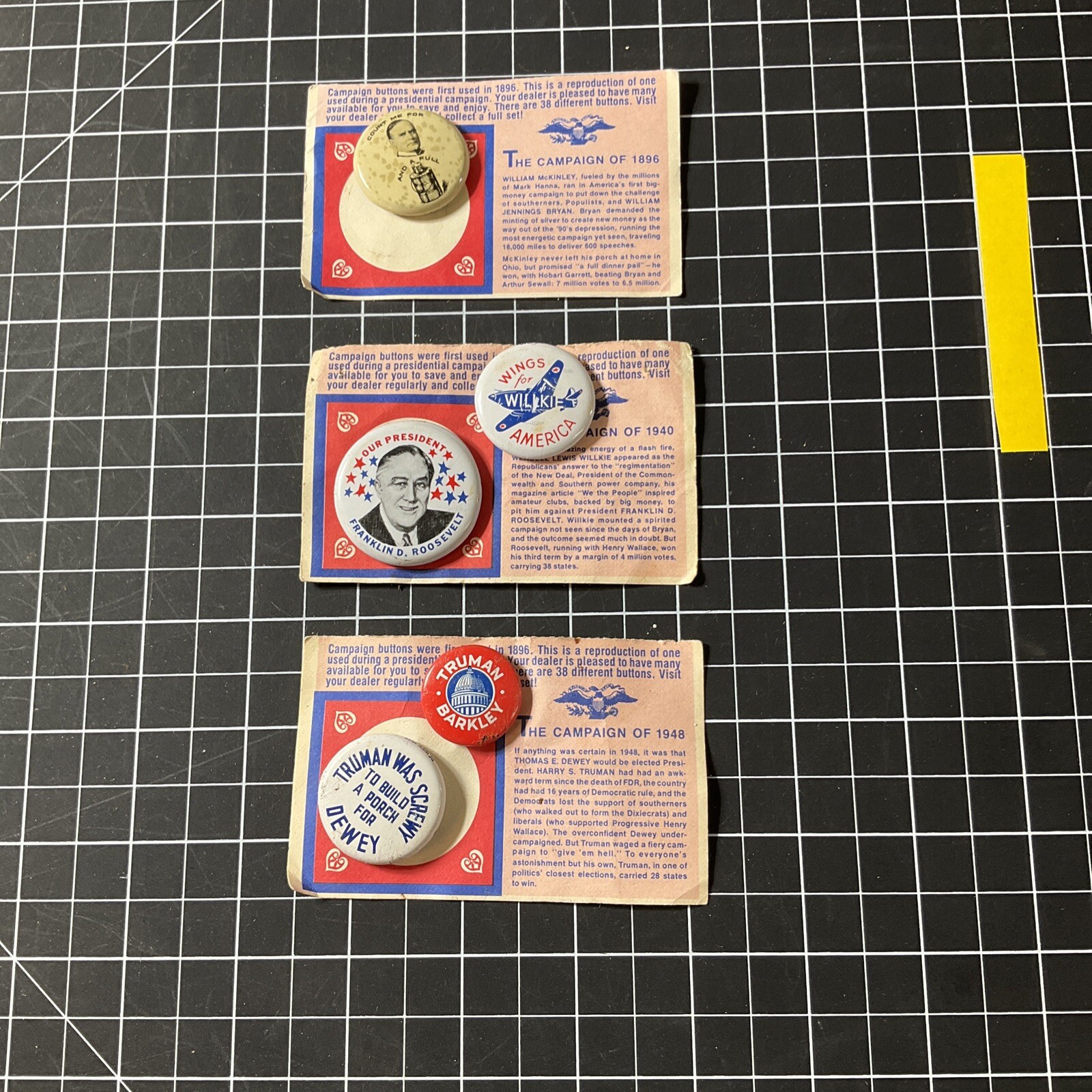 Misc. Political Buttons (Reproduction)