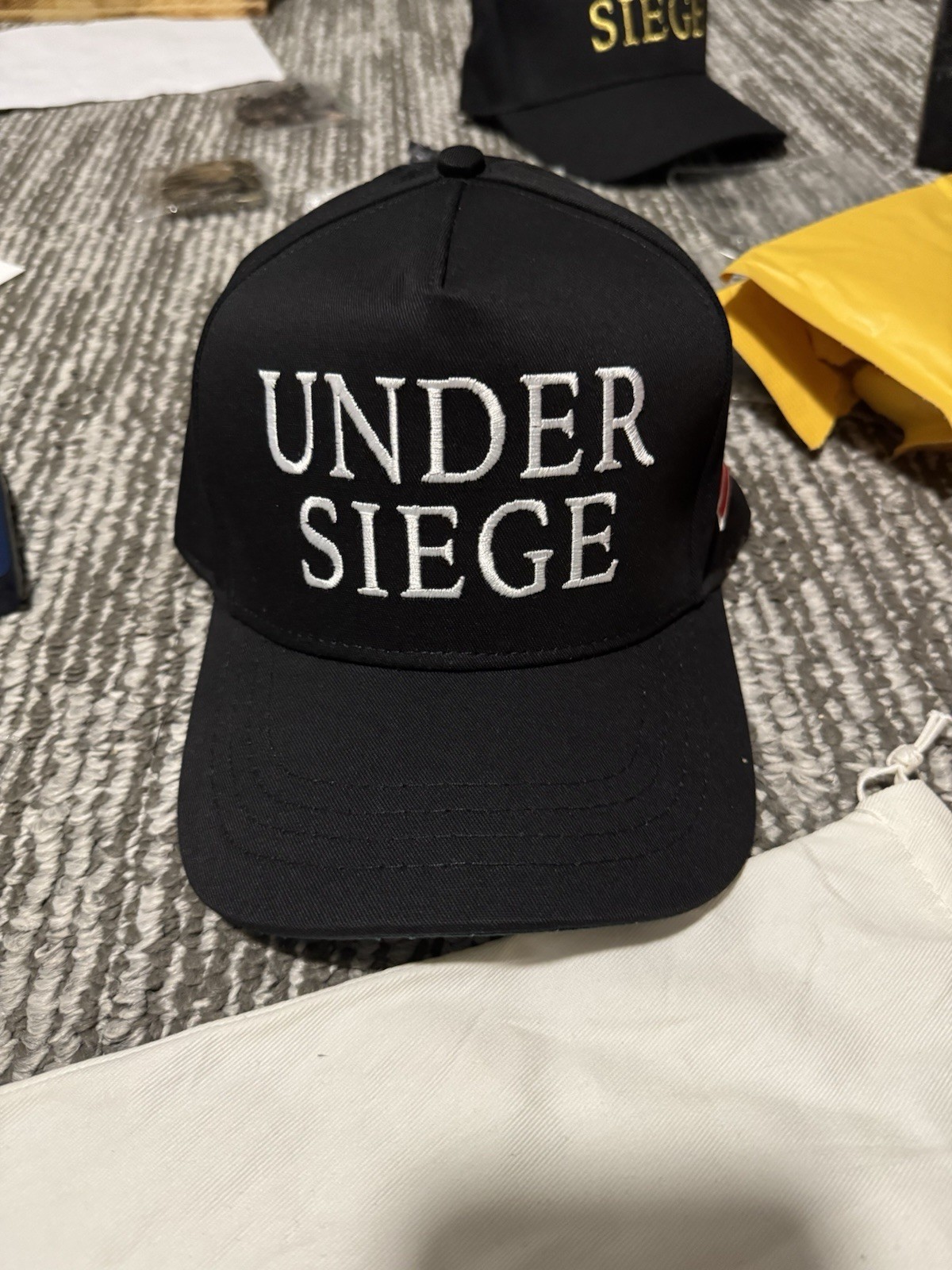NEW Release Donald Trump UNDER SIEGE BLACK Official Cap 2025 Cali Fame MAGA