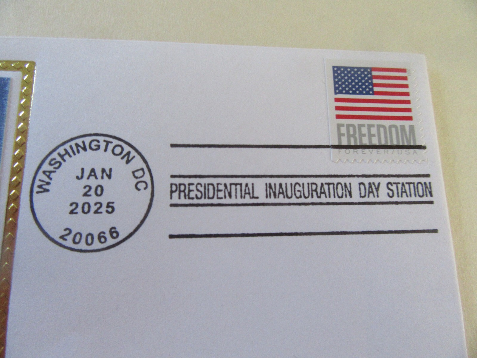 Donald Trump 2025 Inauguaration Day Cover On Colorano “Silk” WHITE HOUSE CACHET
