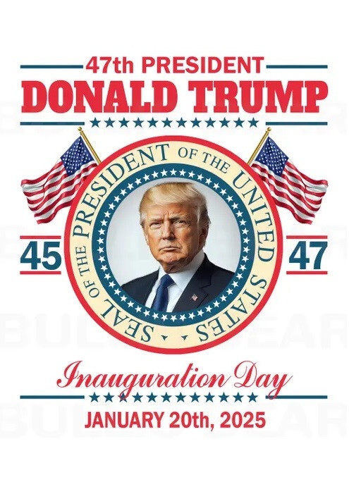 DONALD TRUMP 47TH INAUGURATION DAY JANUARY 20TH 2025 FRIDGE MAGNET 5″ X 3.5″