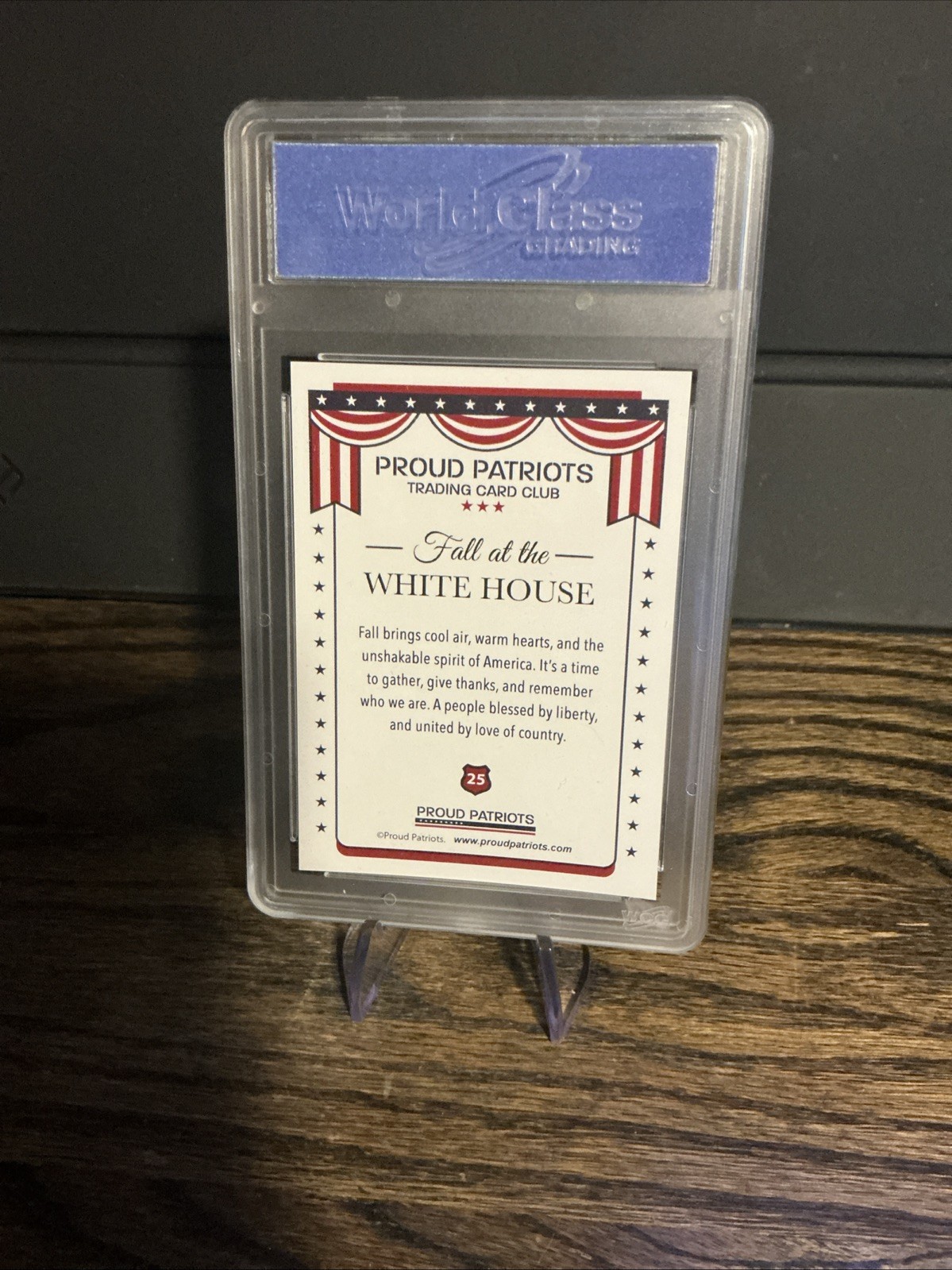 Nov 2025 Proud Patriots Donald Trump Trading Card – Fall At The White House