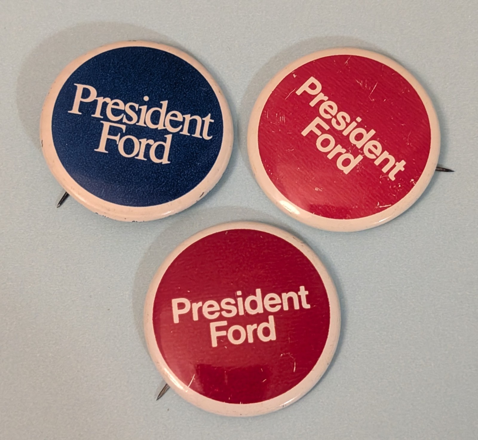 President Gerald Ford Campaign Button Lot – 1976 Political Election Politics Pin