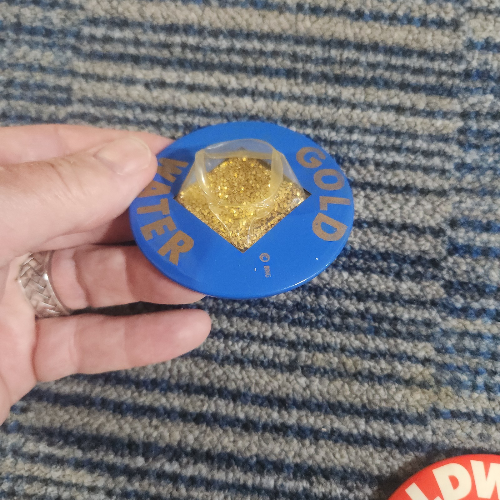 1964 BARRY GOLDWATER Large Variation Campaign Buttons CELLO BUBBLE w GOLD FLAKES