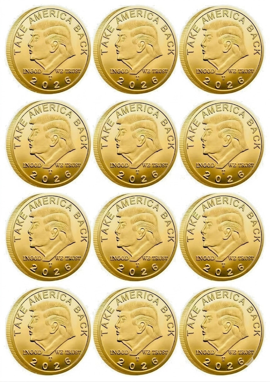 12x 2026 President Donald Trump Commemorative Coin Take America Back Metal Coin