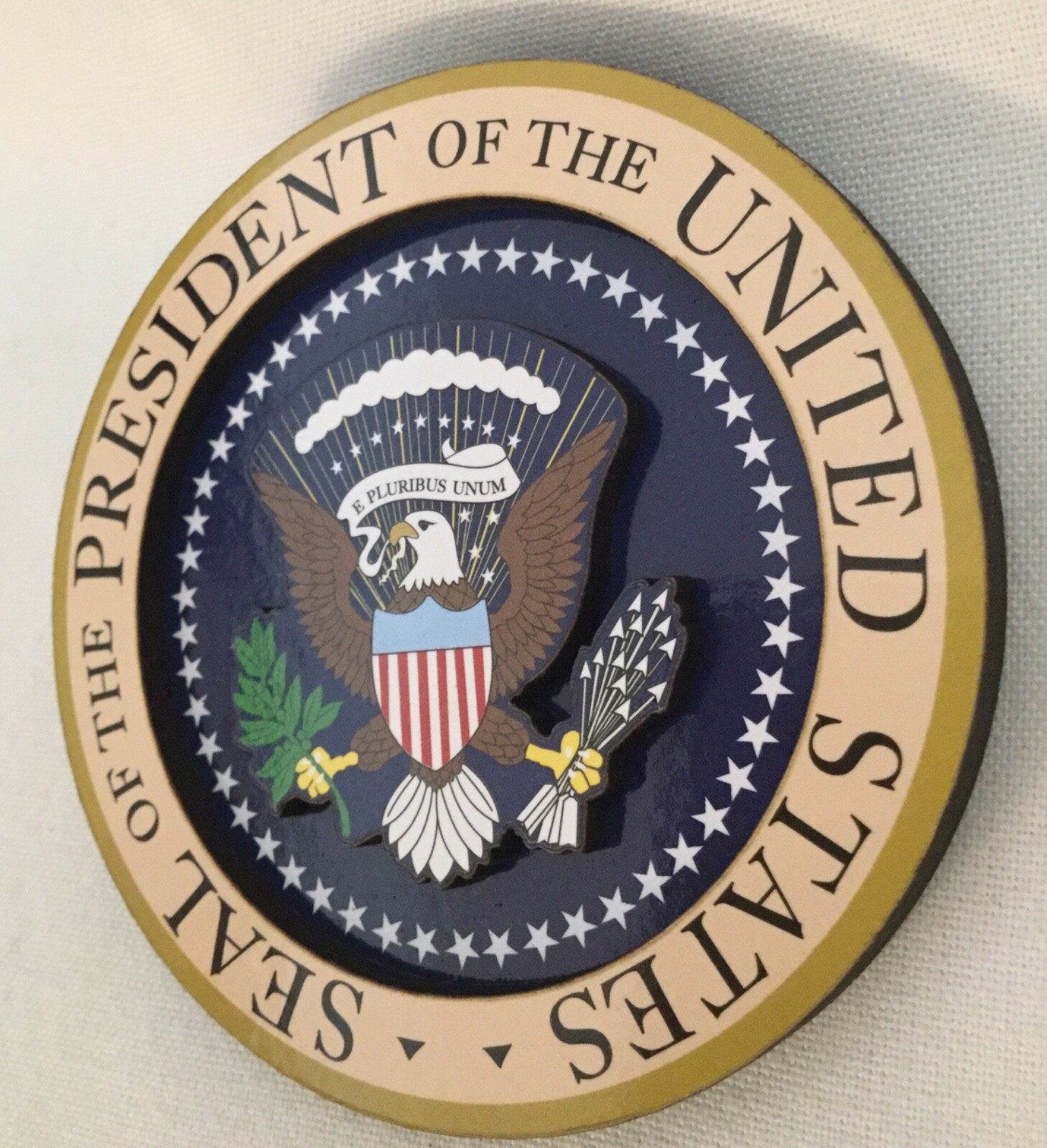 3 PRESIDENT EAGLE SEAL MAGNET WHITE HOUSE WOOD CARVED DEMOCRAT REPUBLICAN DAR